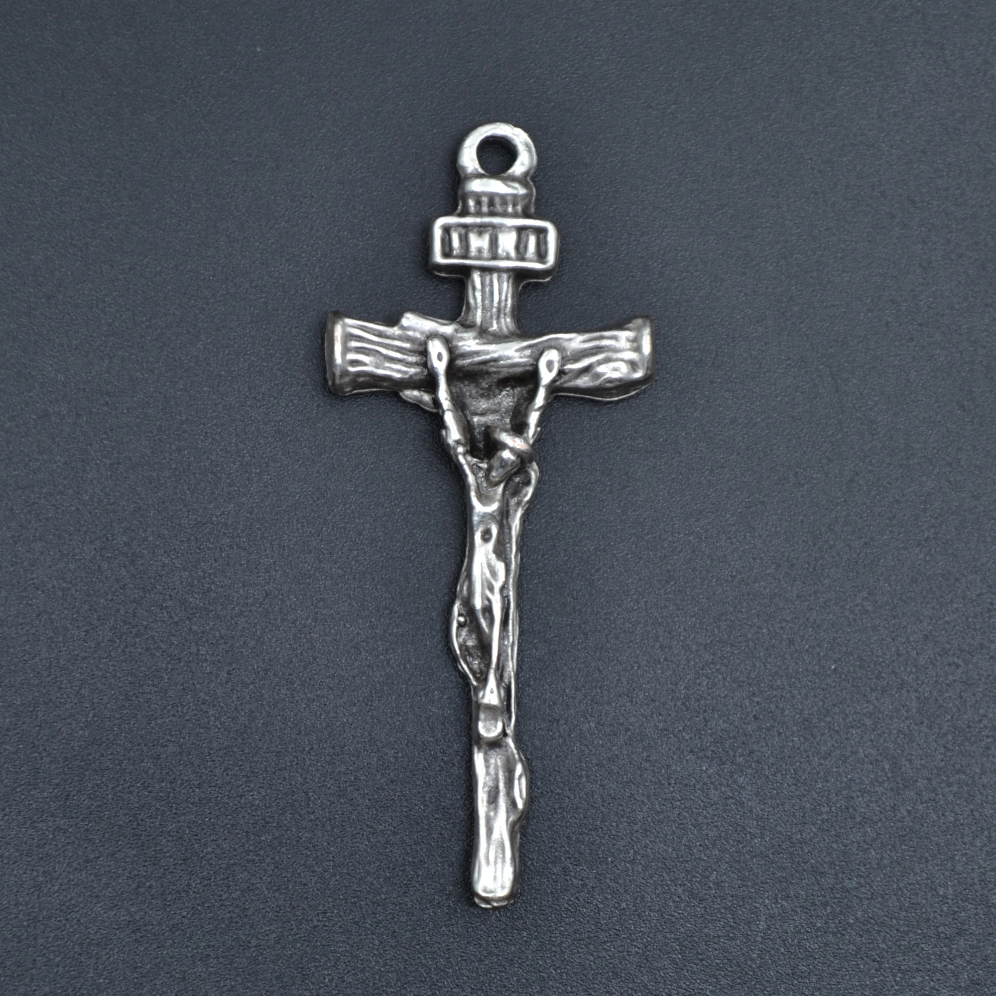 Hz. İsa Haç Kolye Ucu - Gümüş ( Silver ) Renk