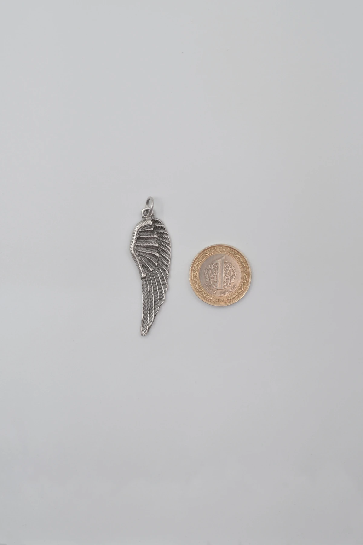 Melek Kanadı Kolye Ucu - Gümüş ( Silver ) Renk