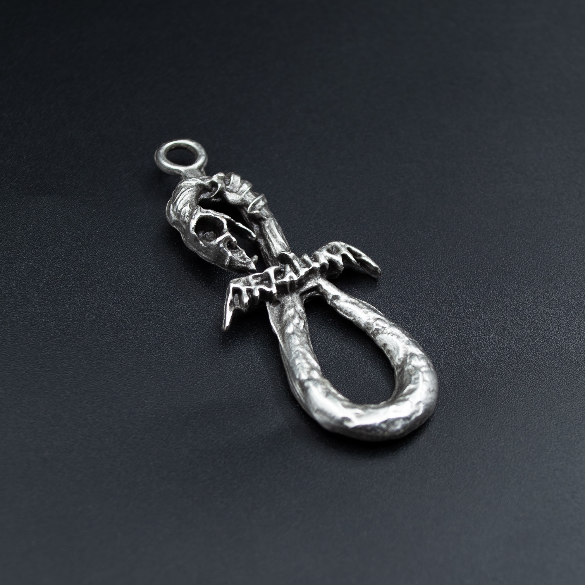 Metallica Kolye - Gümüş ( Silver ) Renk - 60 cm Düz Ezme Zincir Kolye