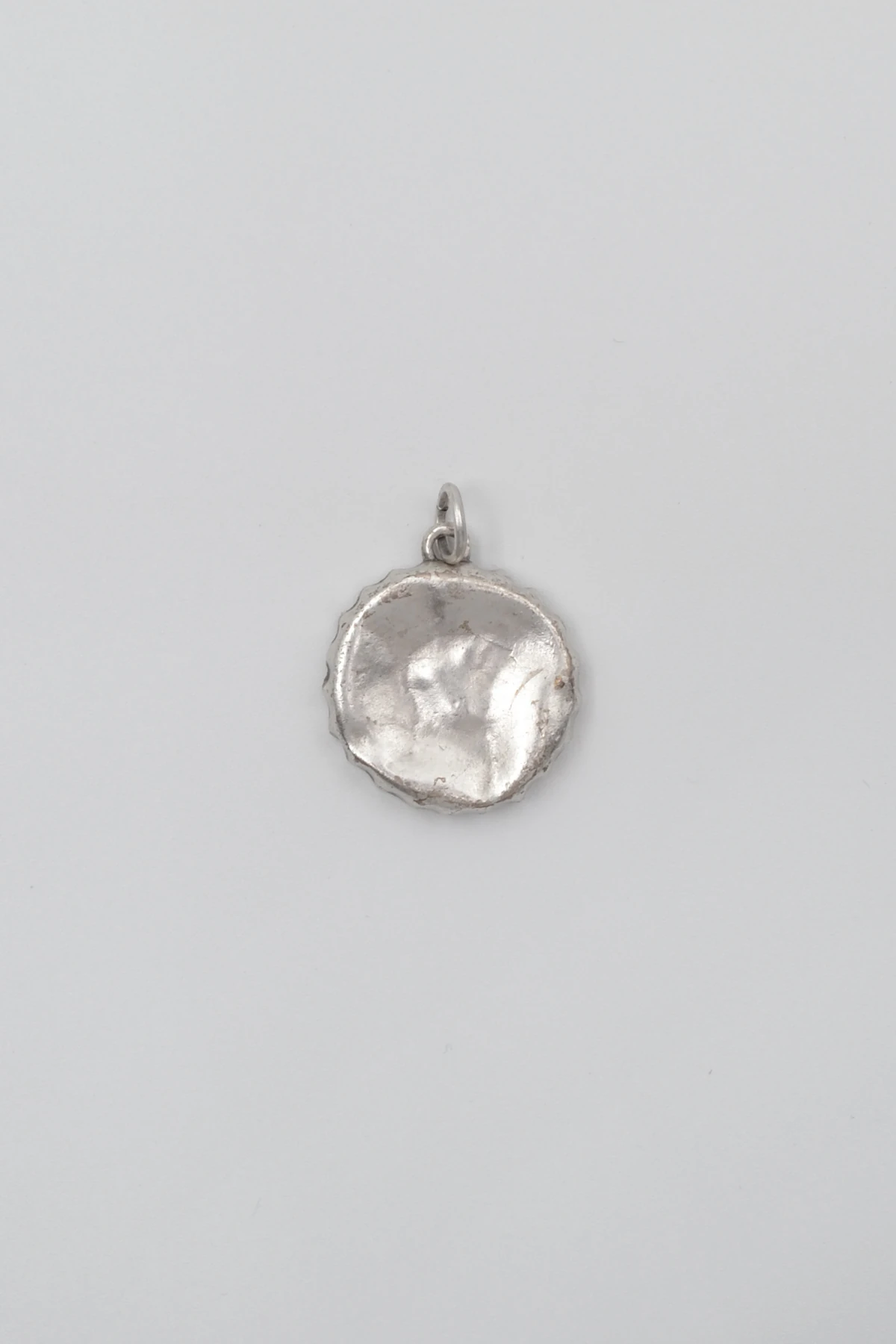 Retro Gazoz Kapağı Örme Zincir Kolye - Antik Gümüş Kaplama - Kadın Erkek - 60 cm