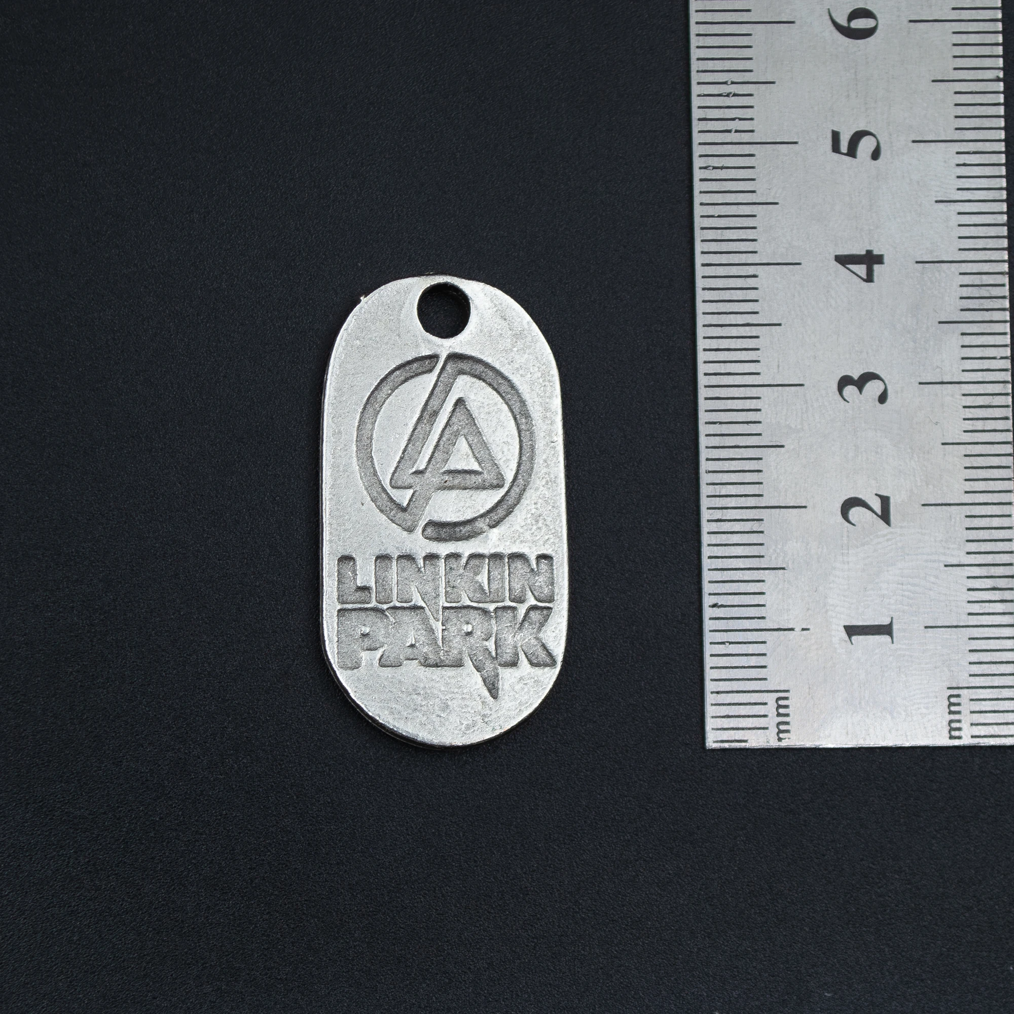 Linkin Park Kolye - Gümüş ( Silver ) Renk - 60 cm Deri İp Kolye