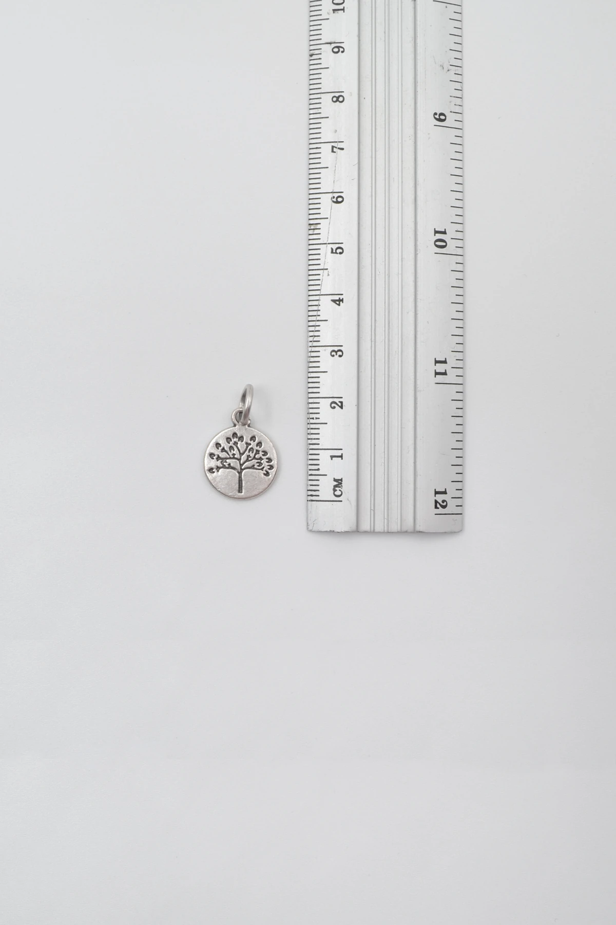 Yuvarlak Hayat Ağacı Kolye Ucu - Gümüş ( Silver ) Renk