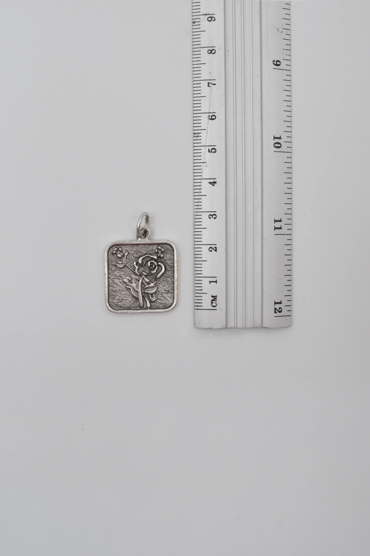 Otantik Gül Örme Zincir Kolye - Antik Gümüş Kaplama - Kadın Erkek - 60 cm