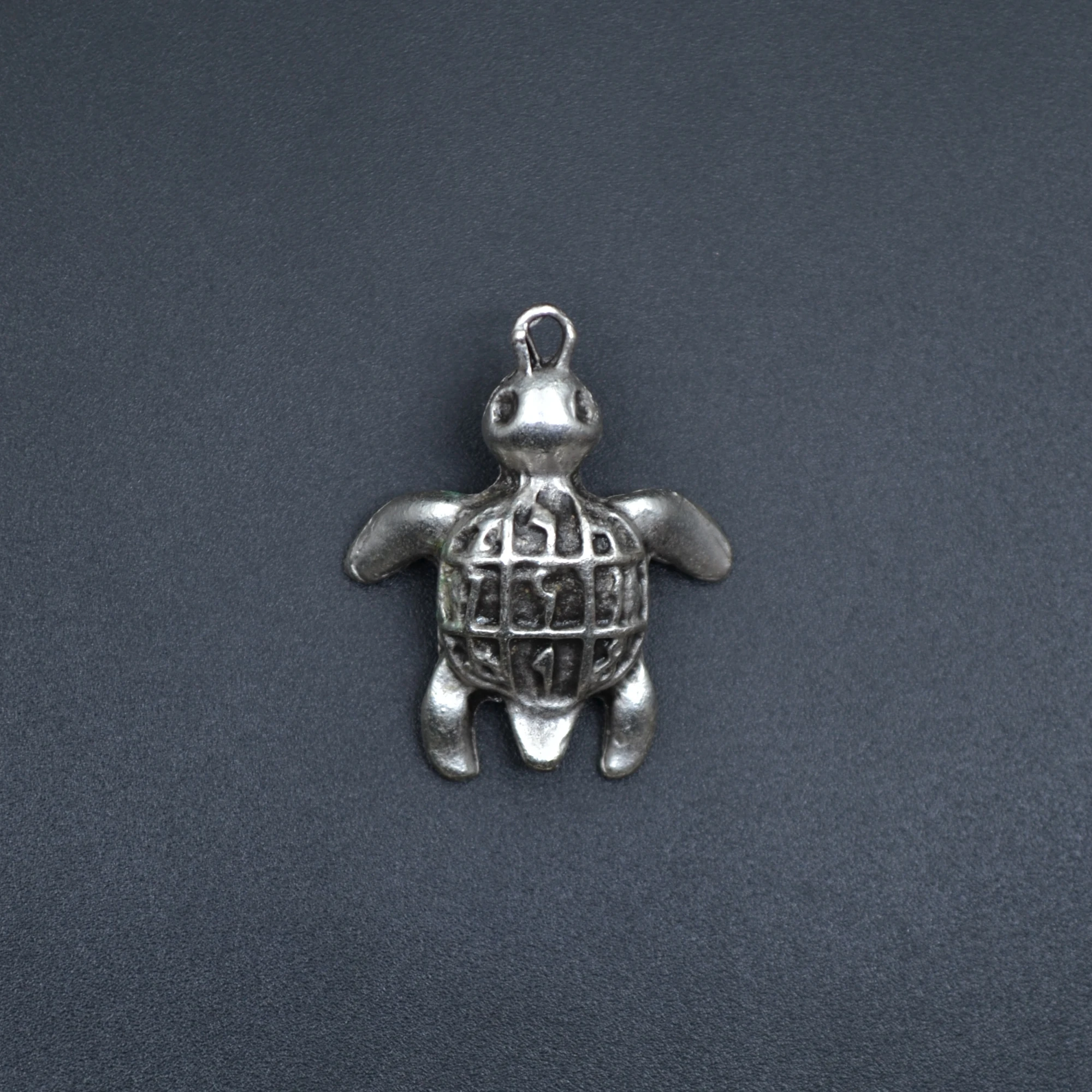 Kaplumbağ Kolye Ucu - Gümüş ( Silver ) Renk