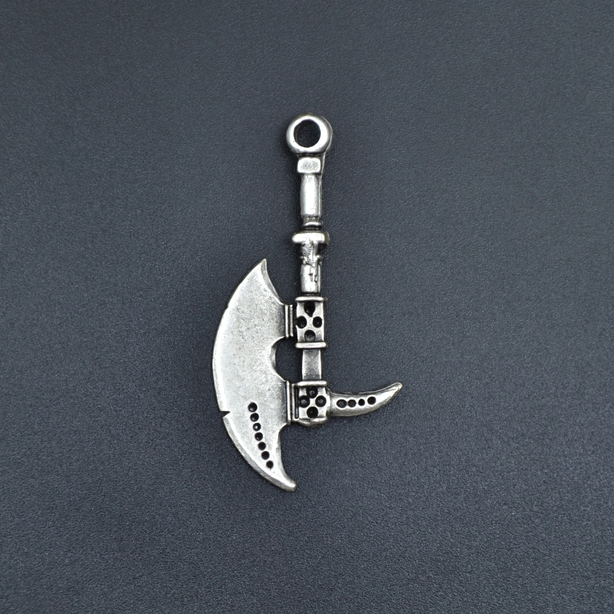 Balta Kolye - Gümüş ( Silver ) Renk - 60 cm Örme Zincir Kolye