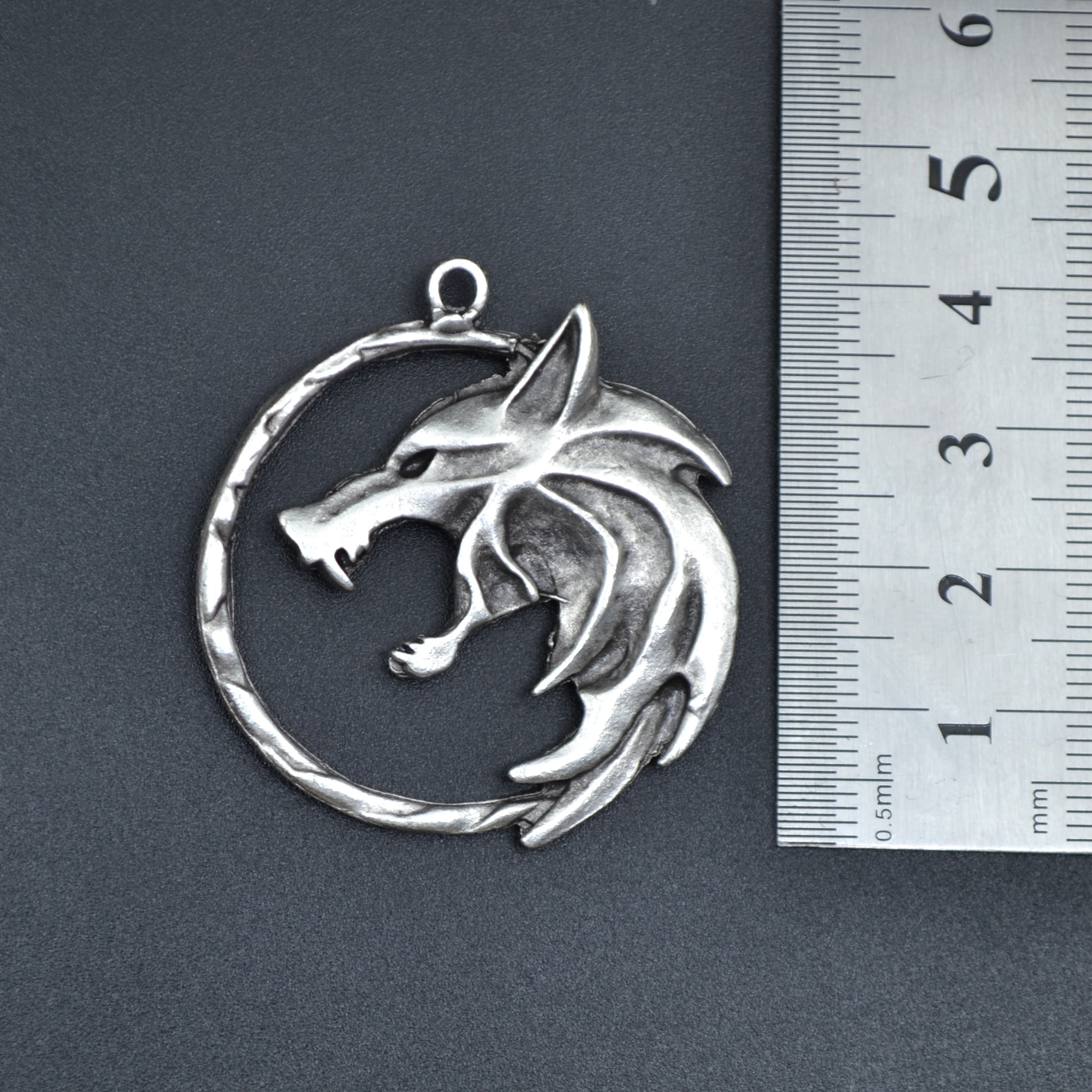 The Witcher 3 Çember Kolye - Gümüş ( Silver ) Renk - 60 cm Deri İp Kolye