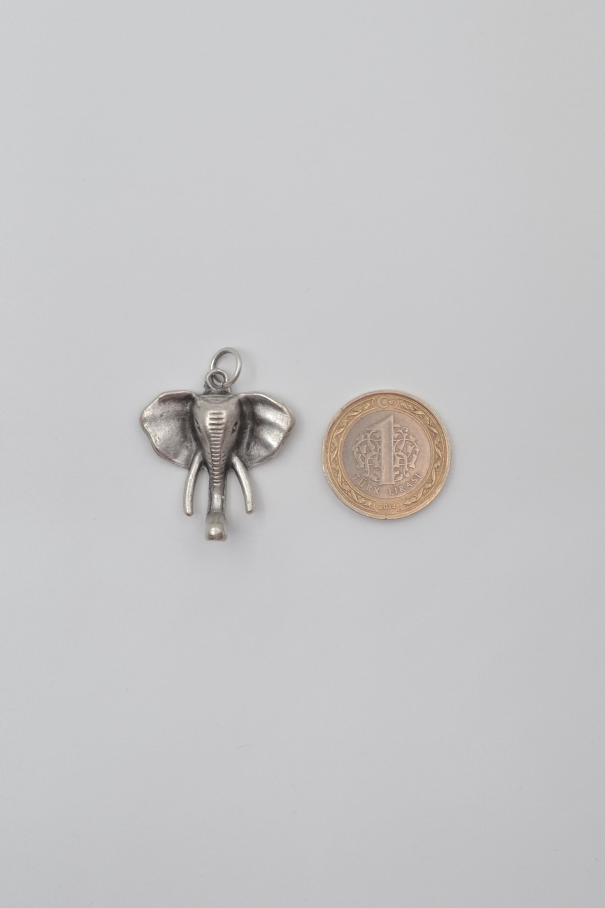 Fil Kafası KolyeKolye Ucu - Gümüş ( Silver ) Renk