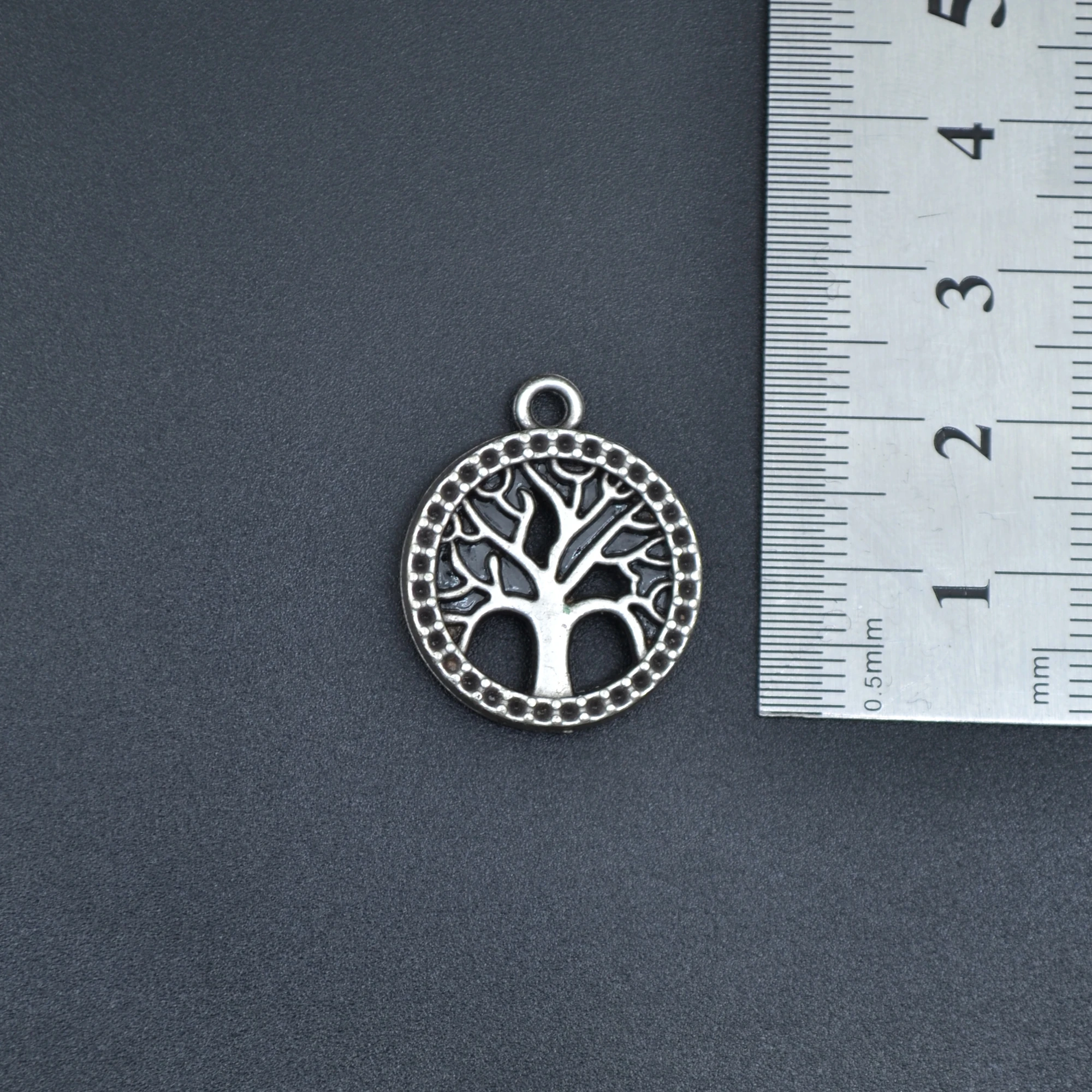 Minimal Yaşam Ağacı Kolye - Gümüş ( Silver ) Renk - 60 cm Düz Ezme Zincir Kolye