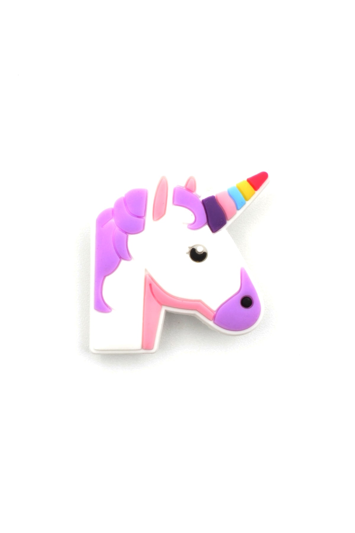 Pembe Yeleli Unicorn Terlik Süsü - 3D Terlik Süsü Figürü