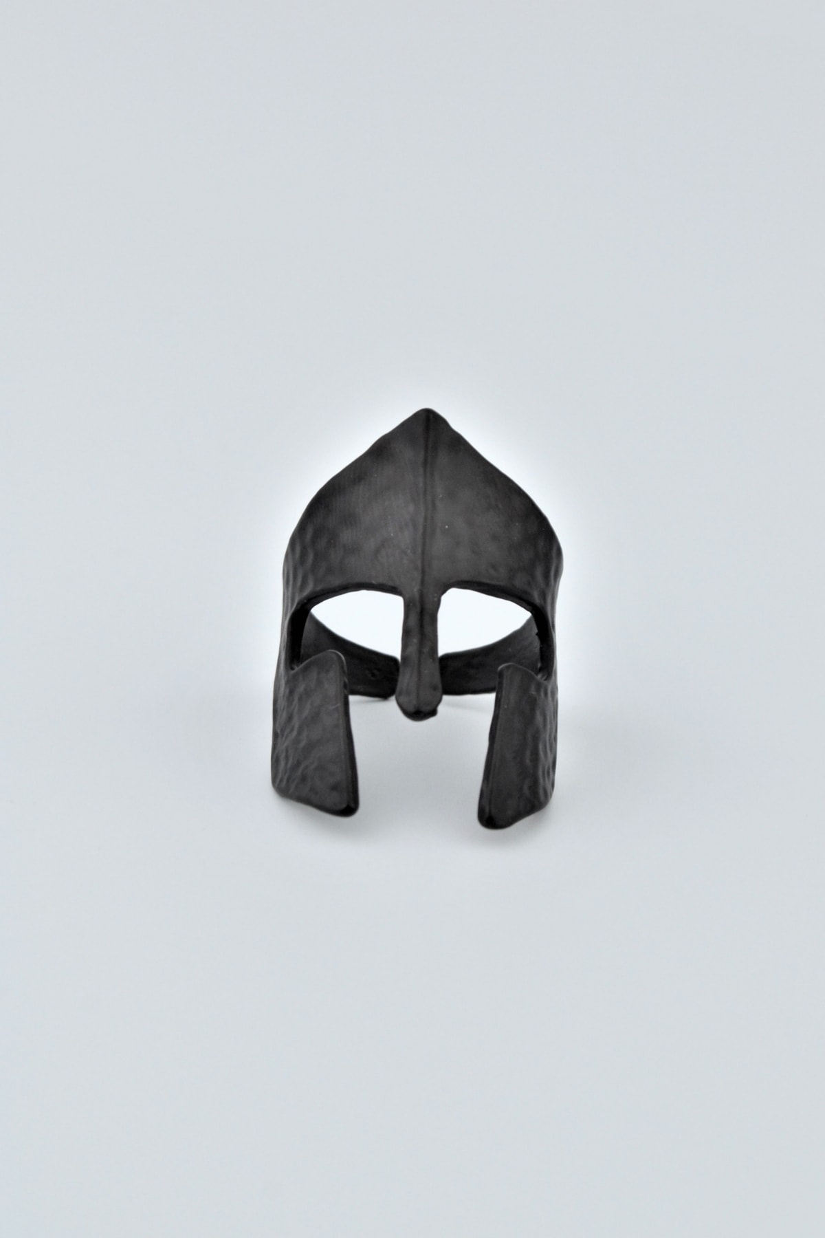 Gladyatör Miğfer Mat Siyah Ayarlamalı Erkek Yüzük