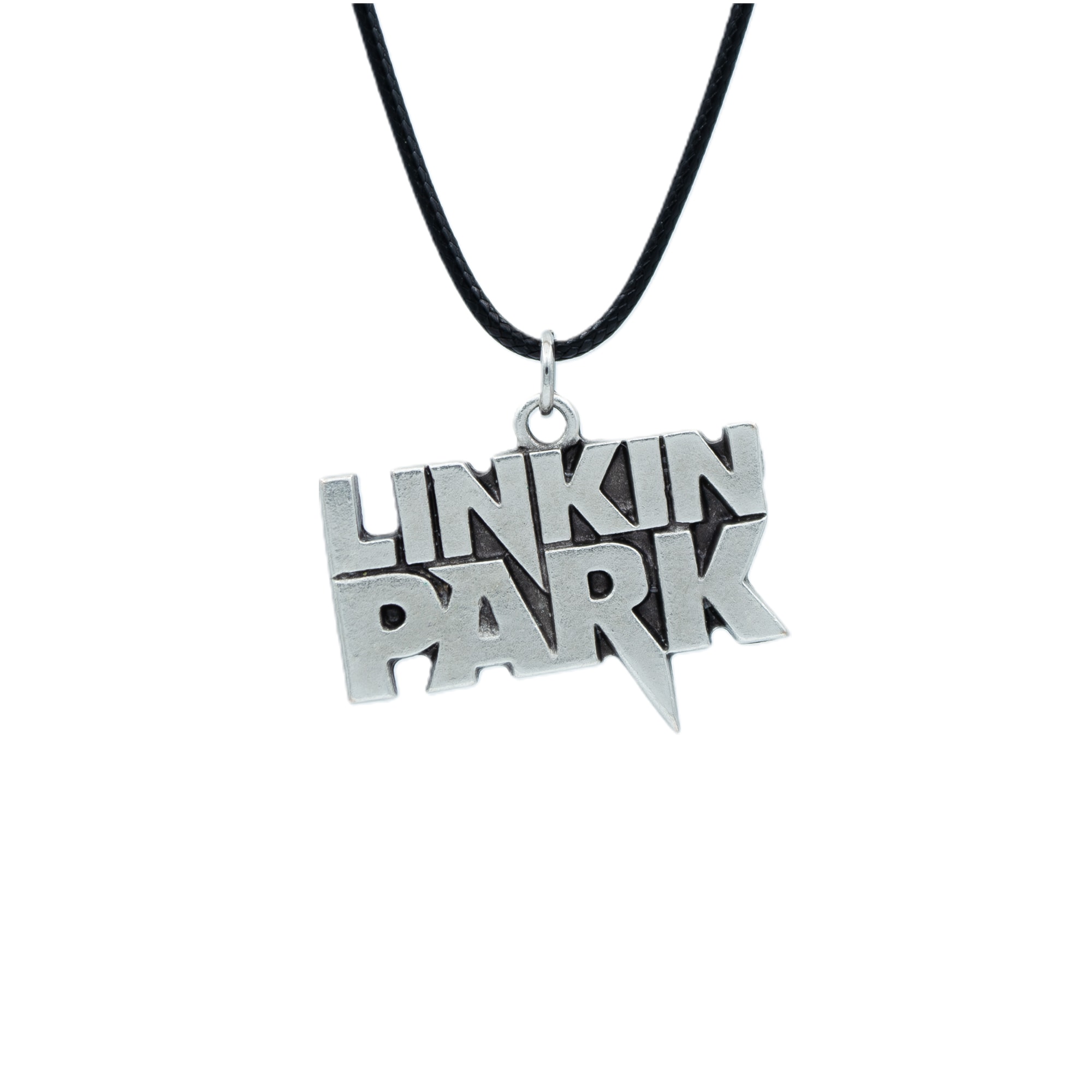 Linkin Park Kolye - Gümüş ( Silver ) Renk - 60 cm Deri İp Kolye