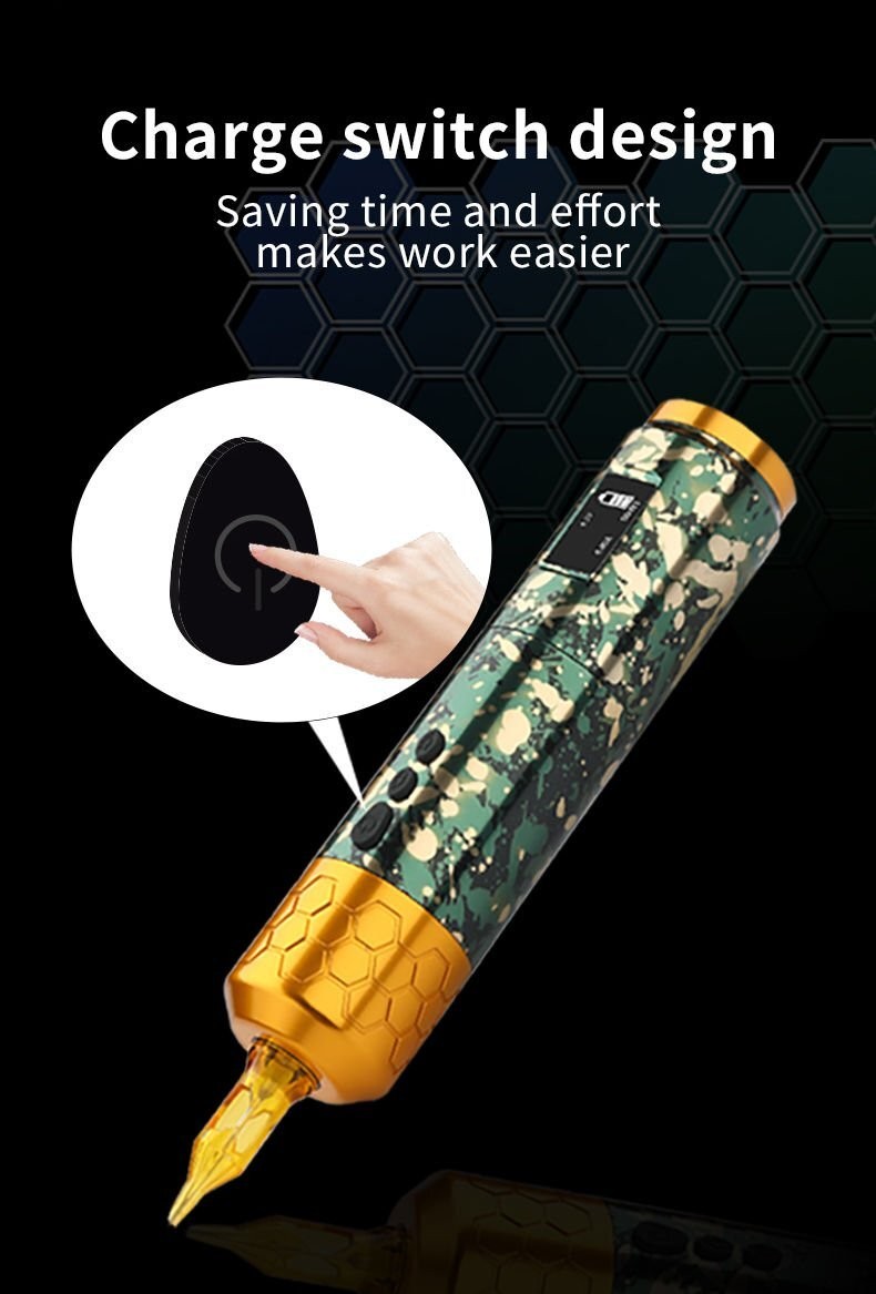 SHOTS-CAMO 4 WIRELESS KABLOSUZ PEN DÖVME MAKİNESİ