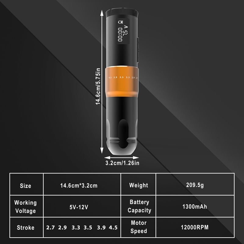 SHOTS-763 WIRELESS KABLOSUZ PEN DÖVME MAKİNESİ