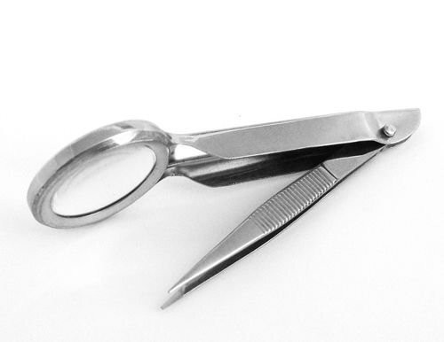 Small Tweezer With Magnifying Glass 3.5''