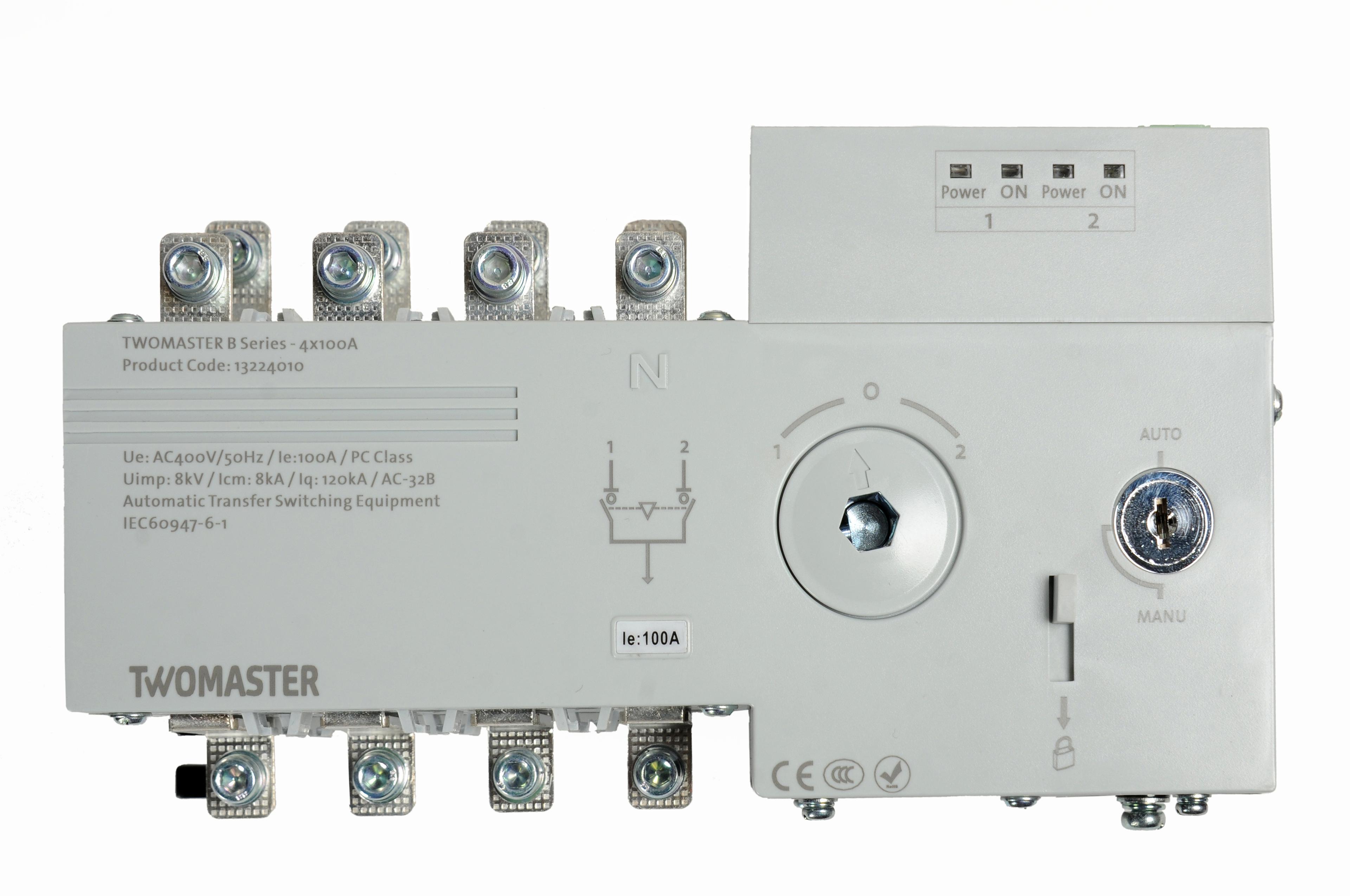 TWOMASTER-B 4x125A OTOMATİK TRANSFER ŞALTERİ