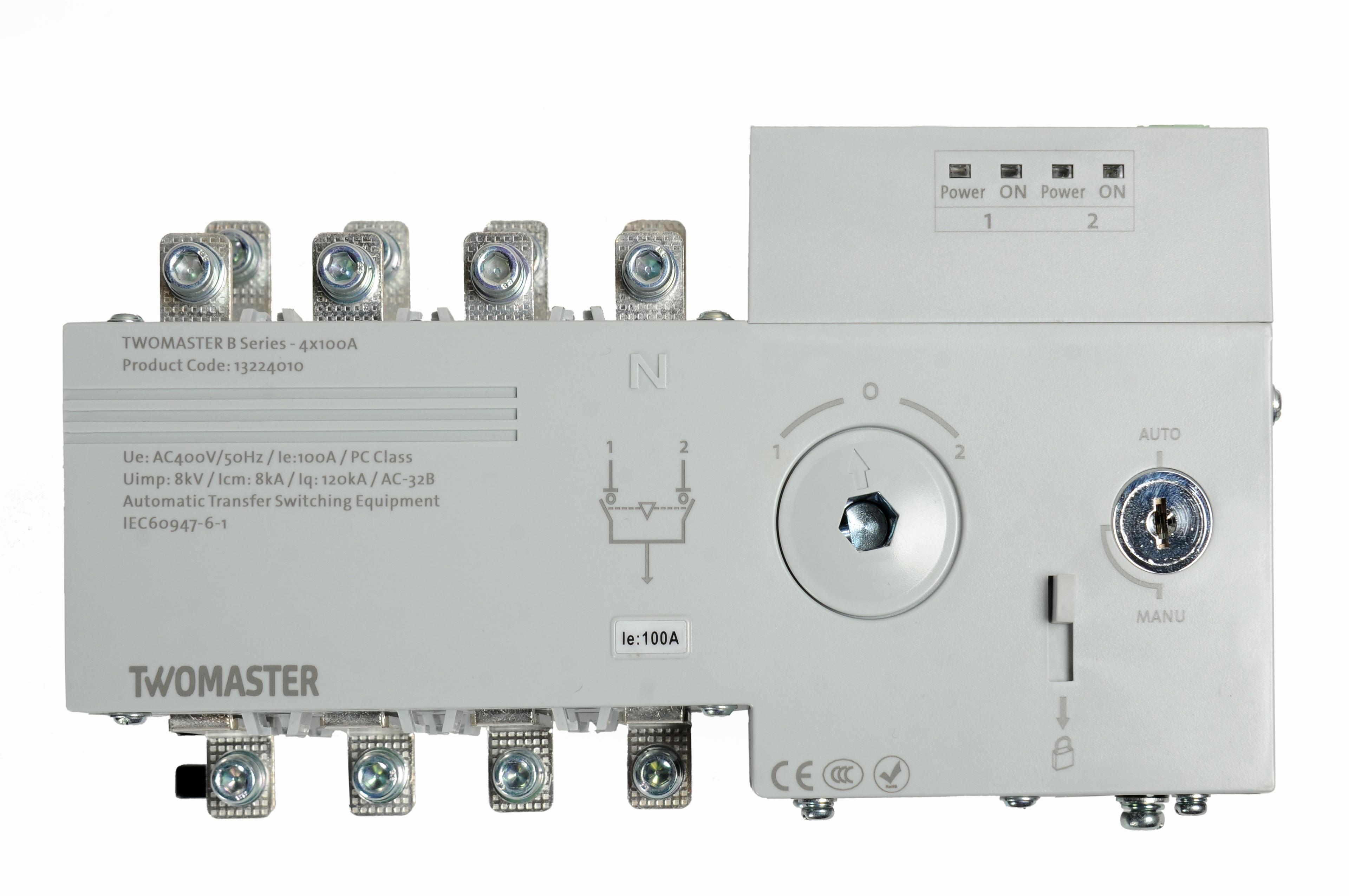 TWOMASTER-B 4x160A OTOMATİK TRANSFER ŞALTERİ