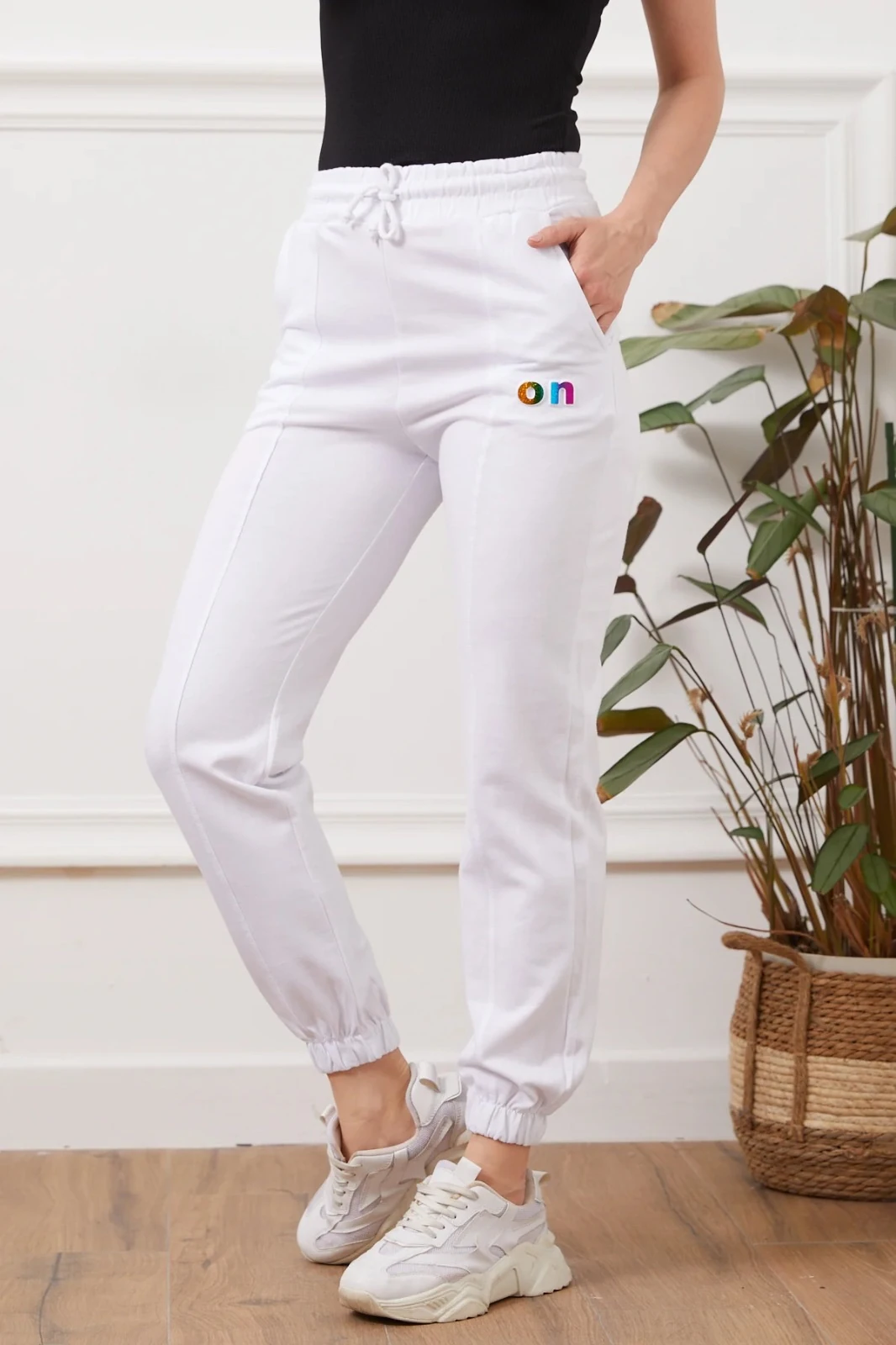 Neon detaylı spor Kadın eşofman altı 