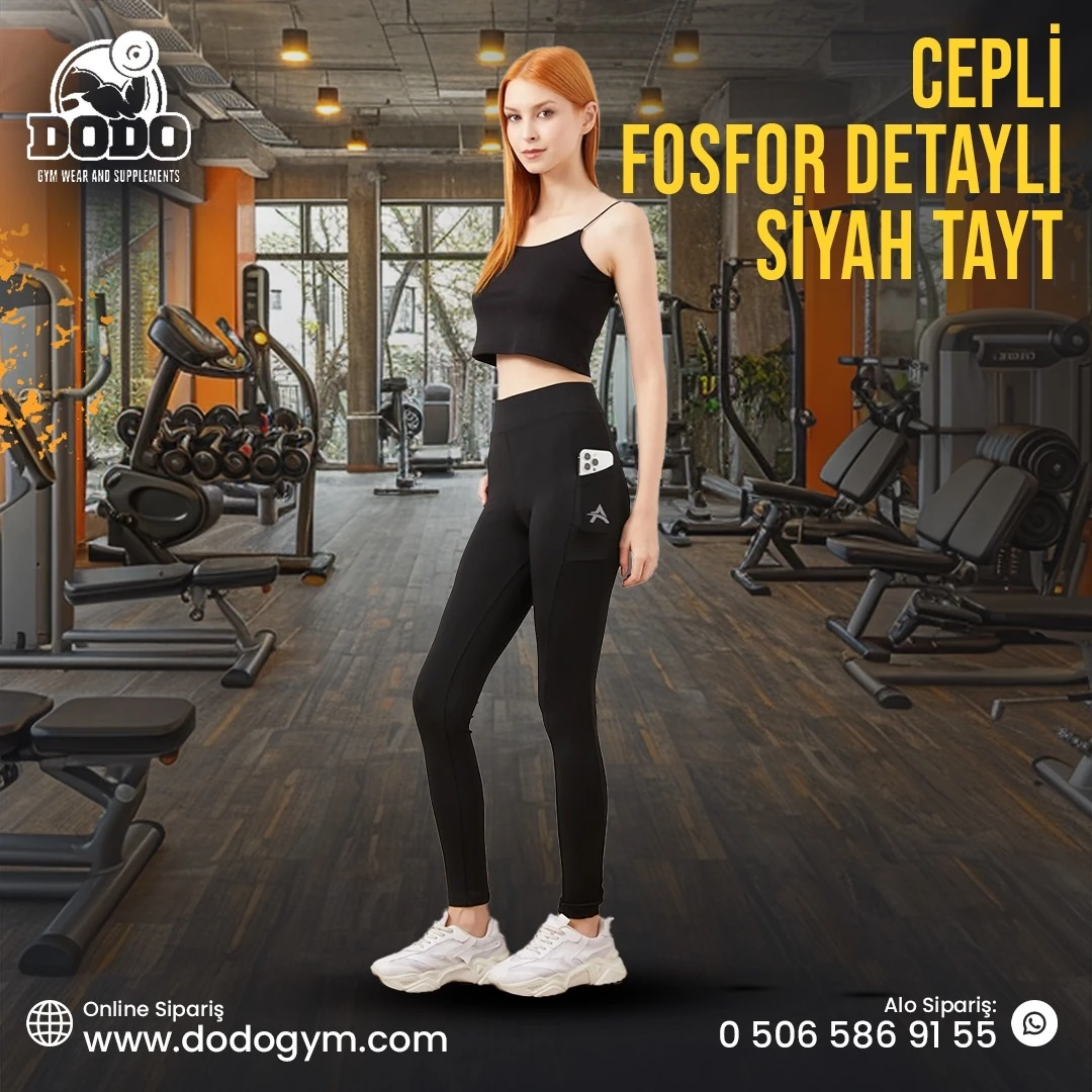 Cepli fosfor detaylı tayt
