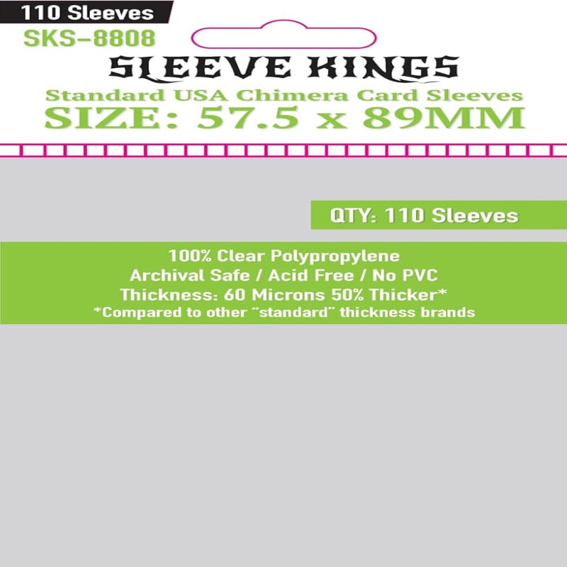 Sleeve Kings Standard USA Chimera Card Sleeves - 57.5mmx89mm - (110 Adet), 60 Microns