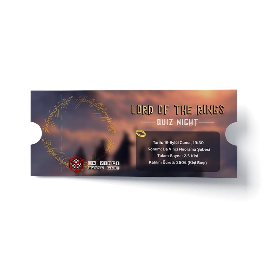 Lords of the Rings Quiz Bileti