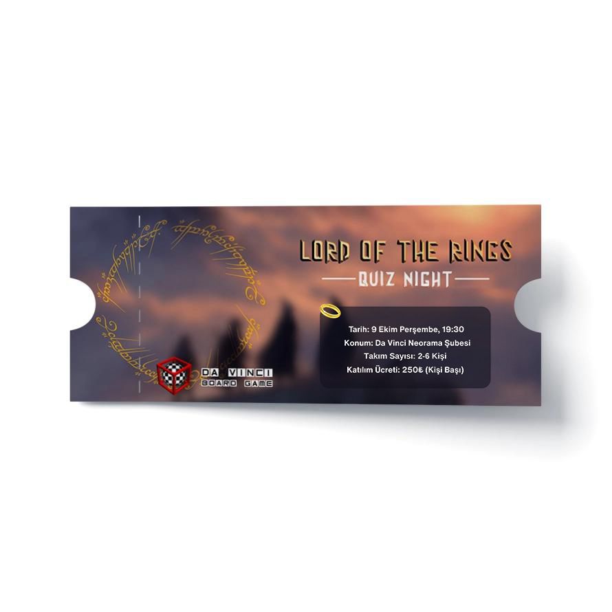 Lords of the Rings Quiz Bileti