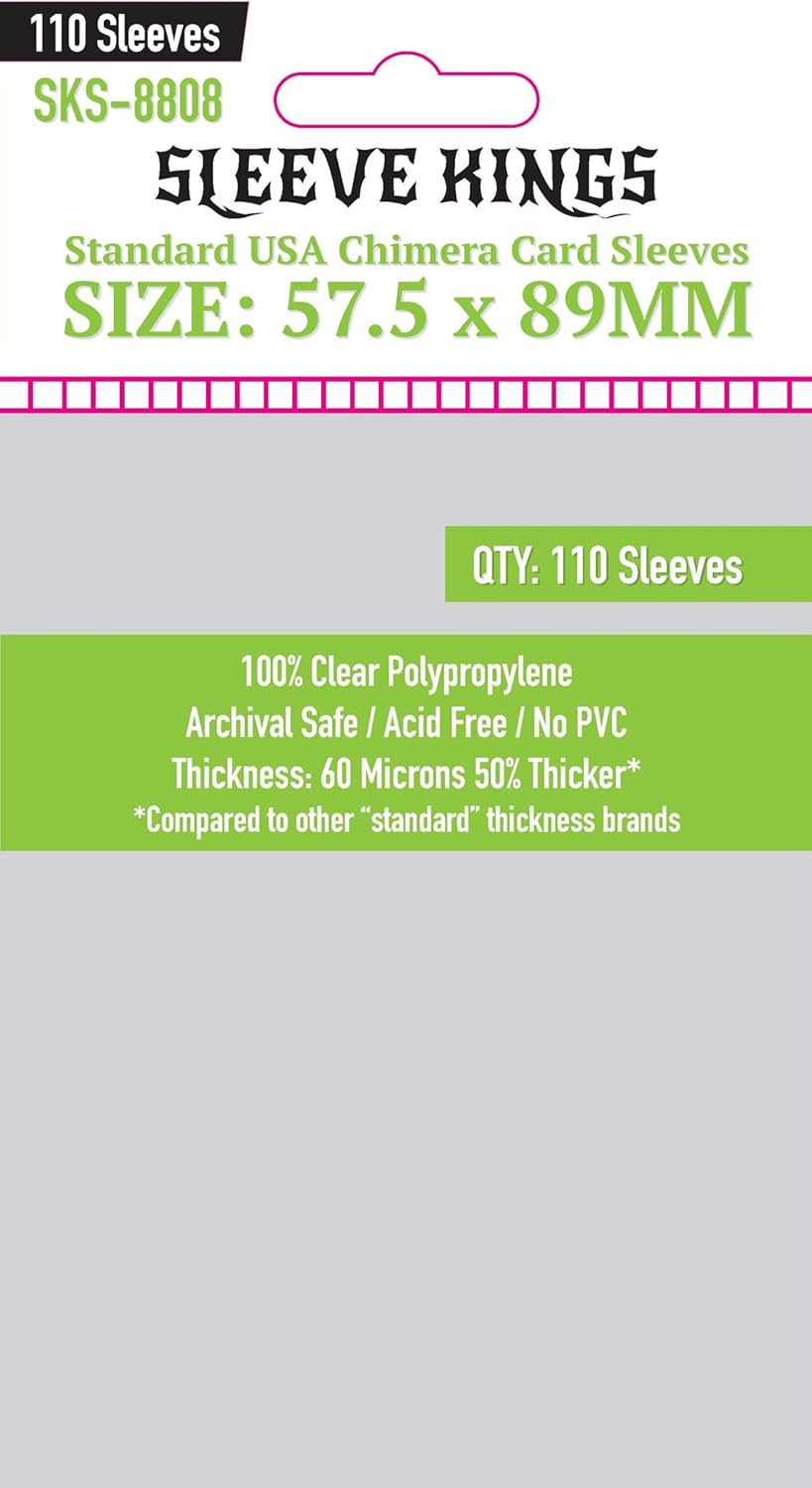 Sleeve Kings Standard USA Chimera Card Sleeves - 57.5mmx89mm - (110 Adet), 60 Microns