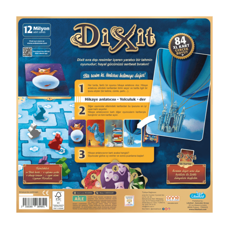 DiXit Yeni!, 3-8 Oyuncu, 8 Yeni Oylama Çarkı, Yeni Oyun Alanı