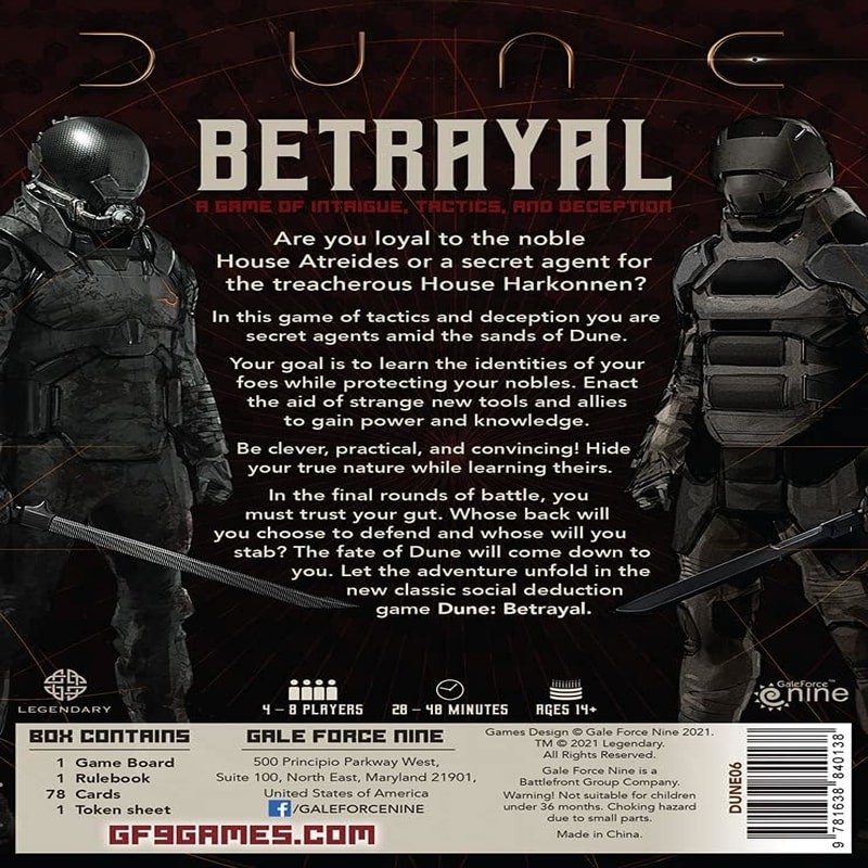 Dune: Betrayal (ingilizce)