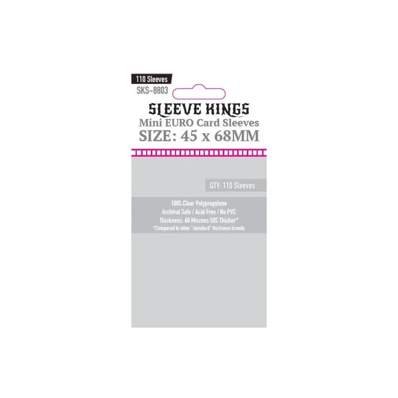 Sleeve Kings Mini Euro Card Sleeves - 45mmx68mm - (110 Adet), 60 Microns