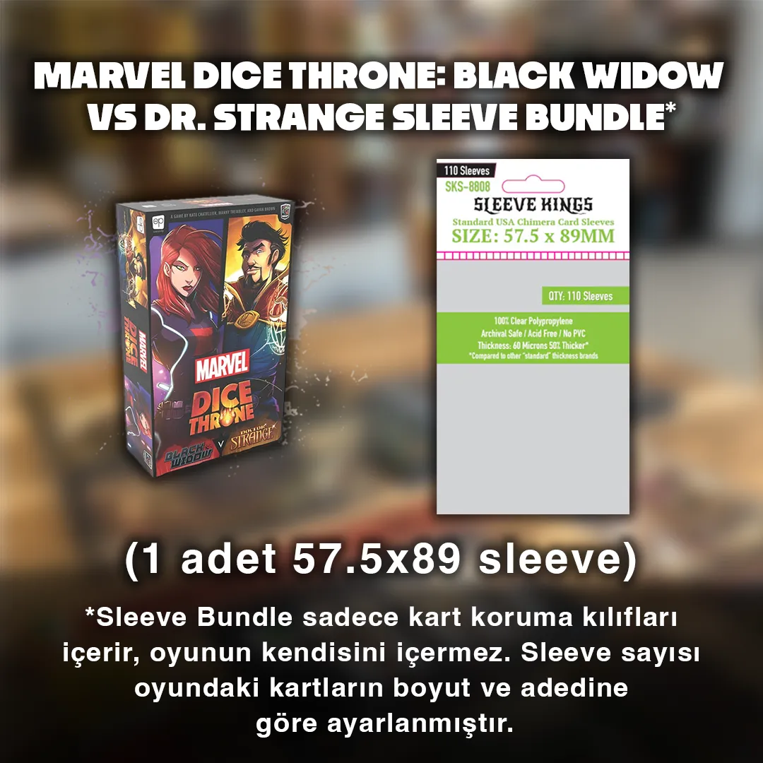 Marvel Dice Throne: Black Widow vs Dr. Strange Sleeve Bundle