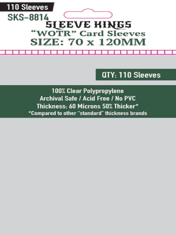 Sleeve Kings (WOTR-Tarot) Card Sleeves - 70mmx120mm -(110 Adet), 60 Microns
