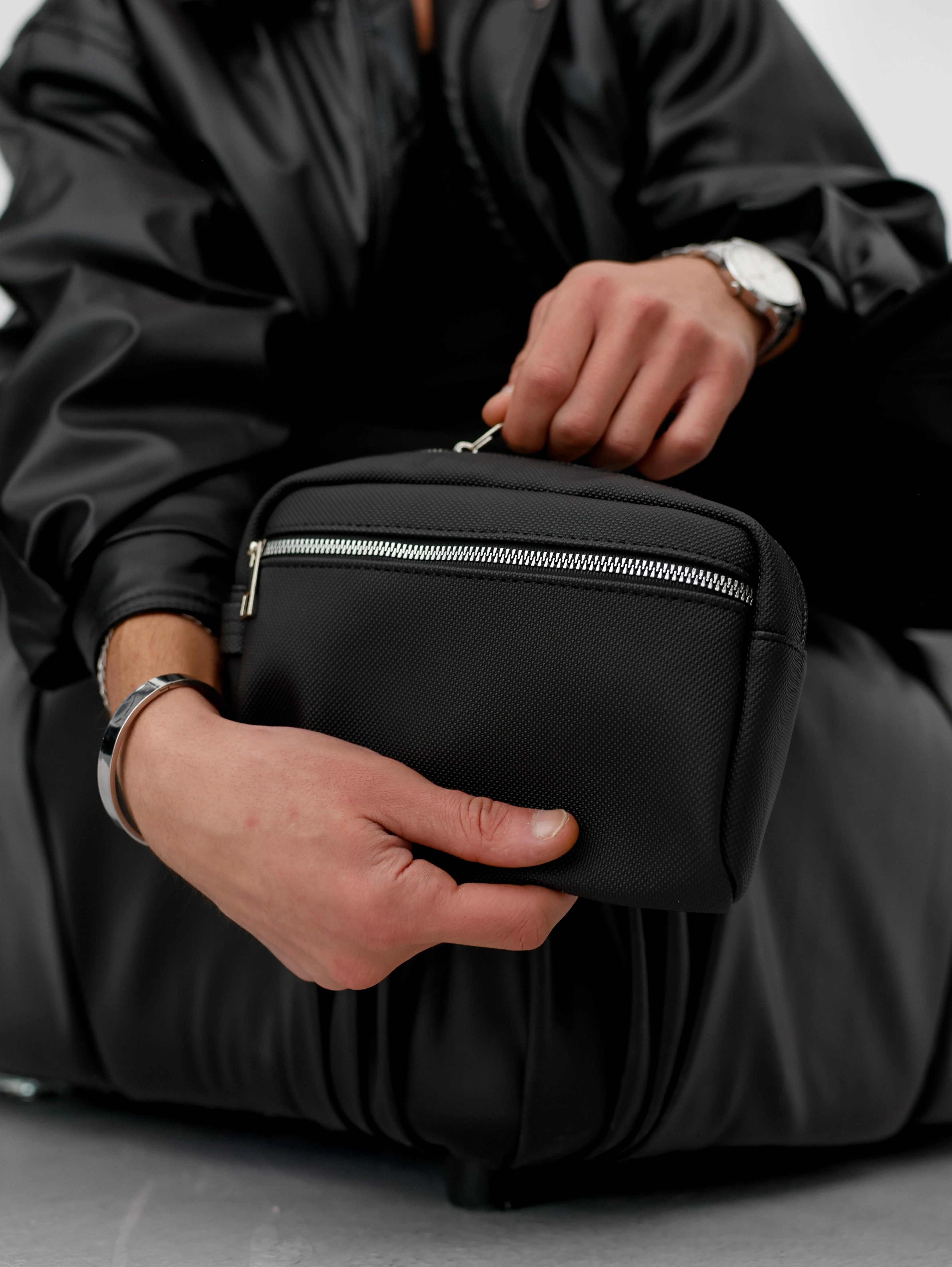 Yüksek Kalite Wındex Deri El Çantası  - Siyah