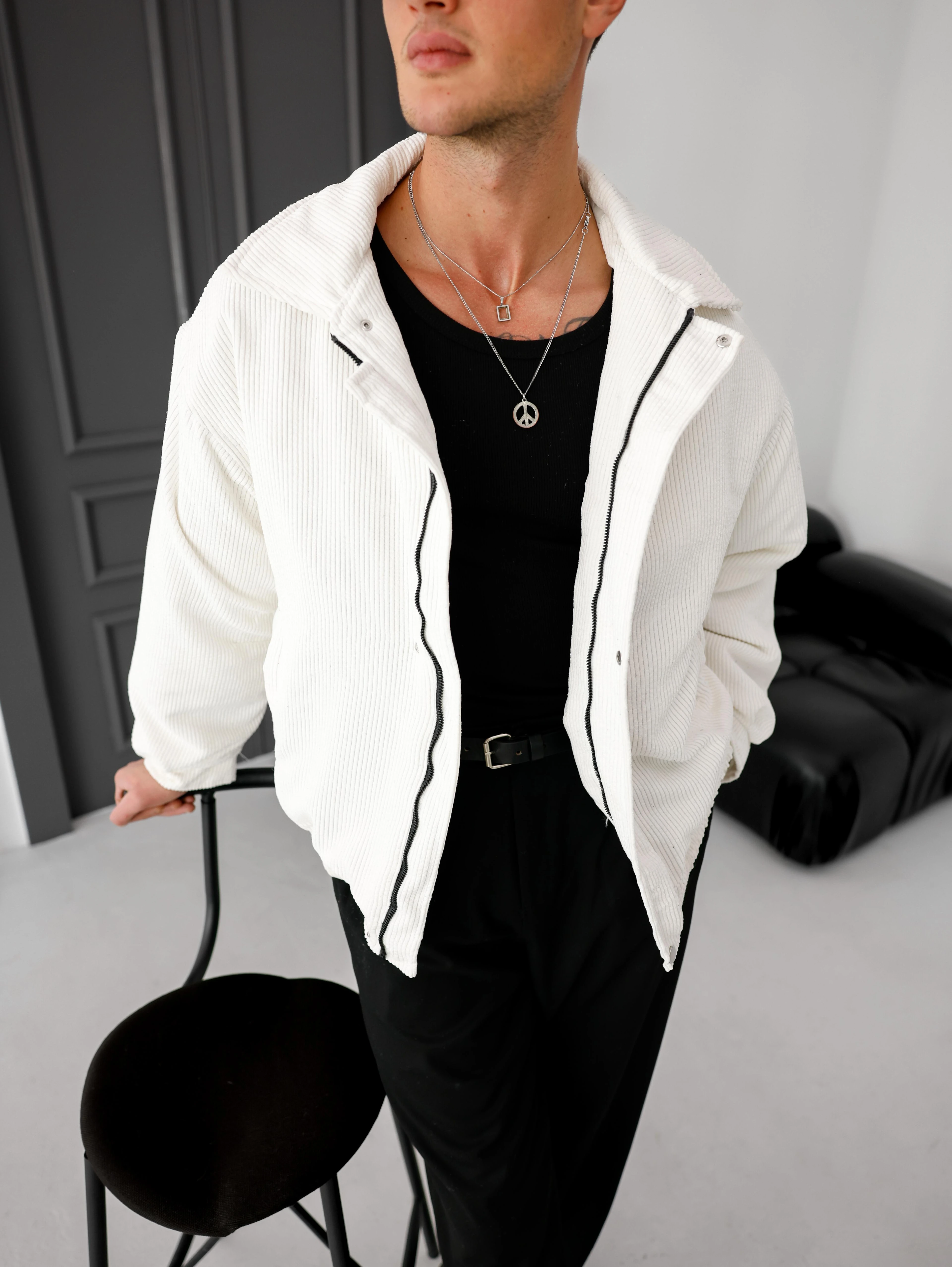 %100 Kadife Kumaş Oversize Mont