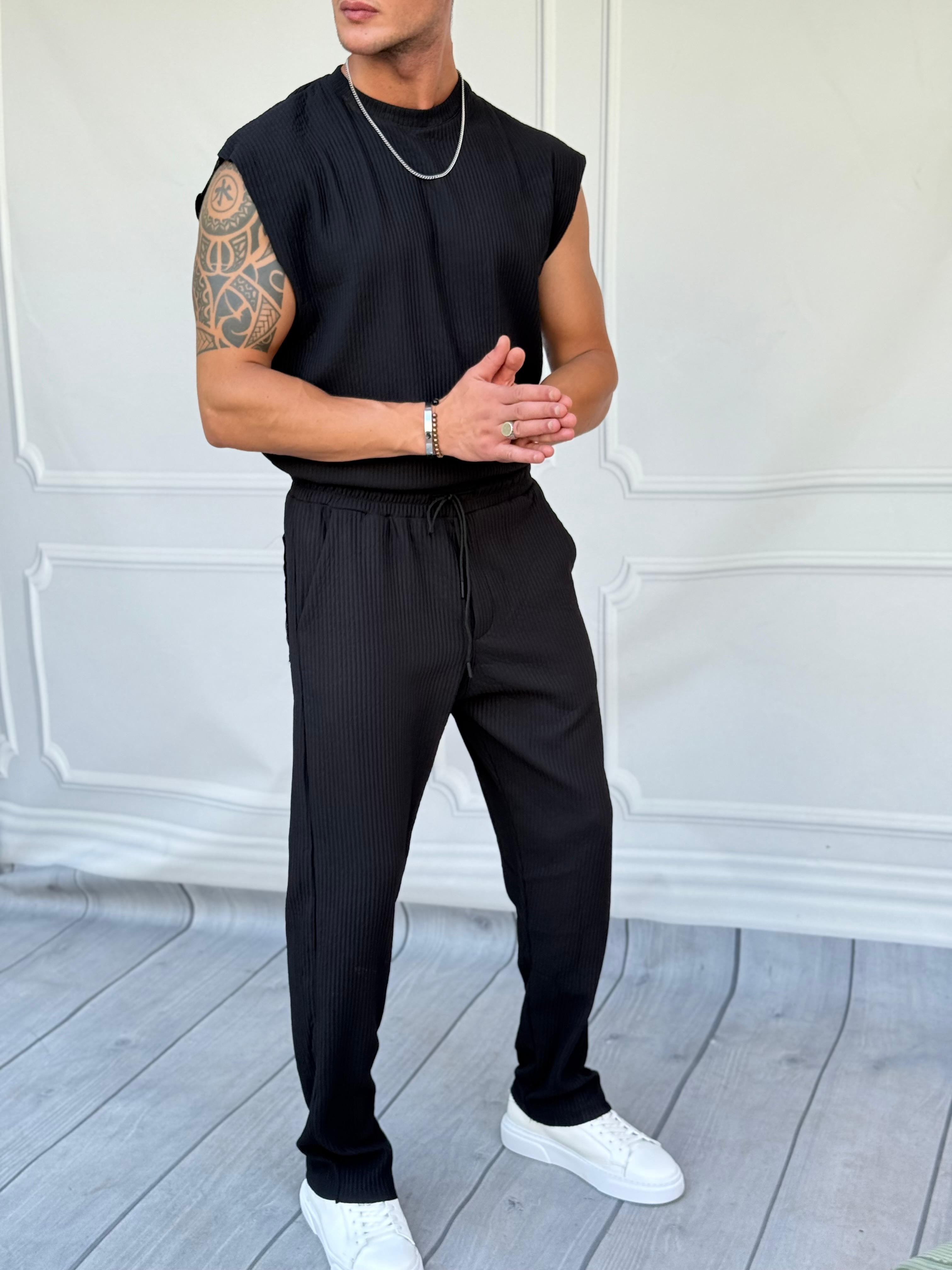 Oversize Kesim Fitilli Atlet Takım 