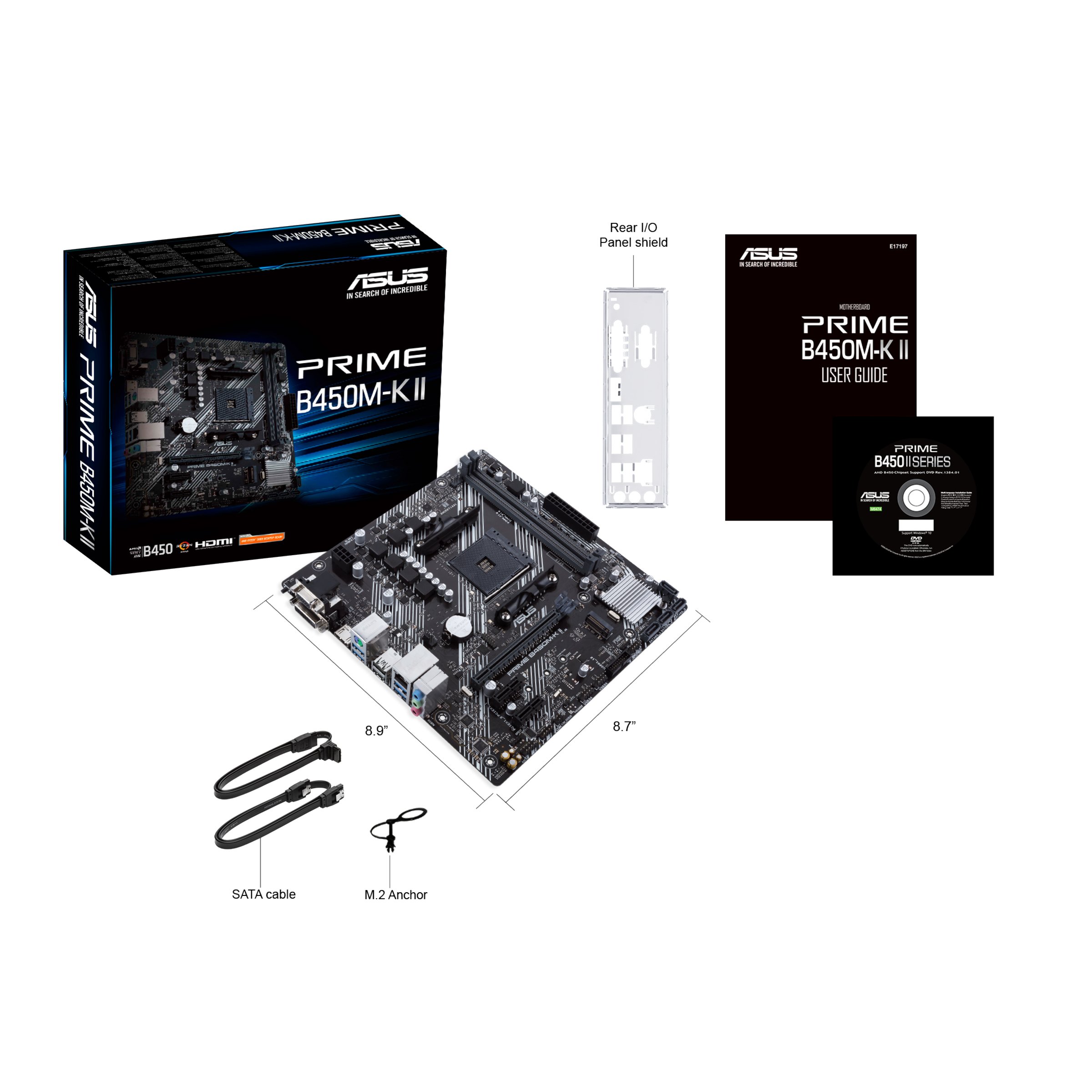 Asus Prime B450M-K II AMD B450 4400 MHz (OC) Soket AM4 mATX Anakart
