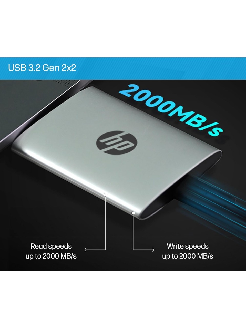 HP P900 2TB 2000MB/S-2000MB/S Type-C 3.2 Taşınabilir SSD 7M697AA