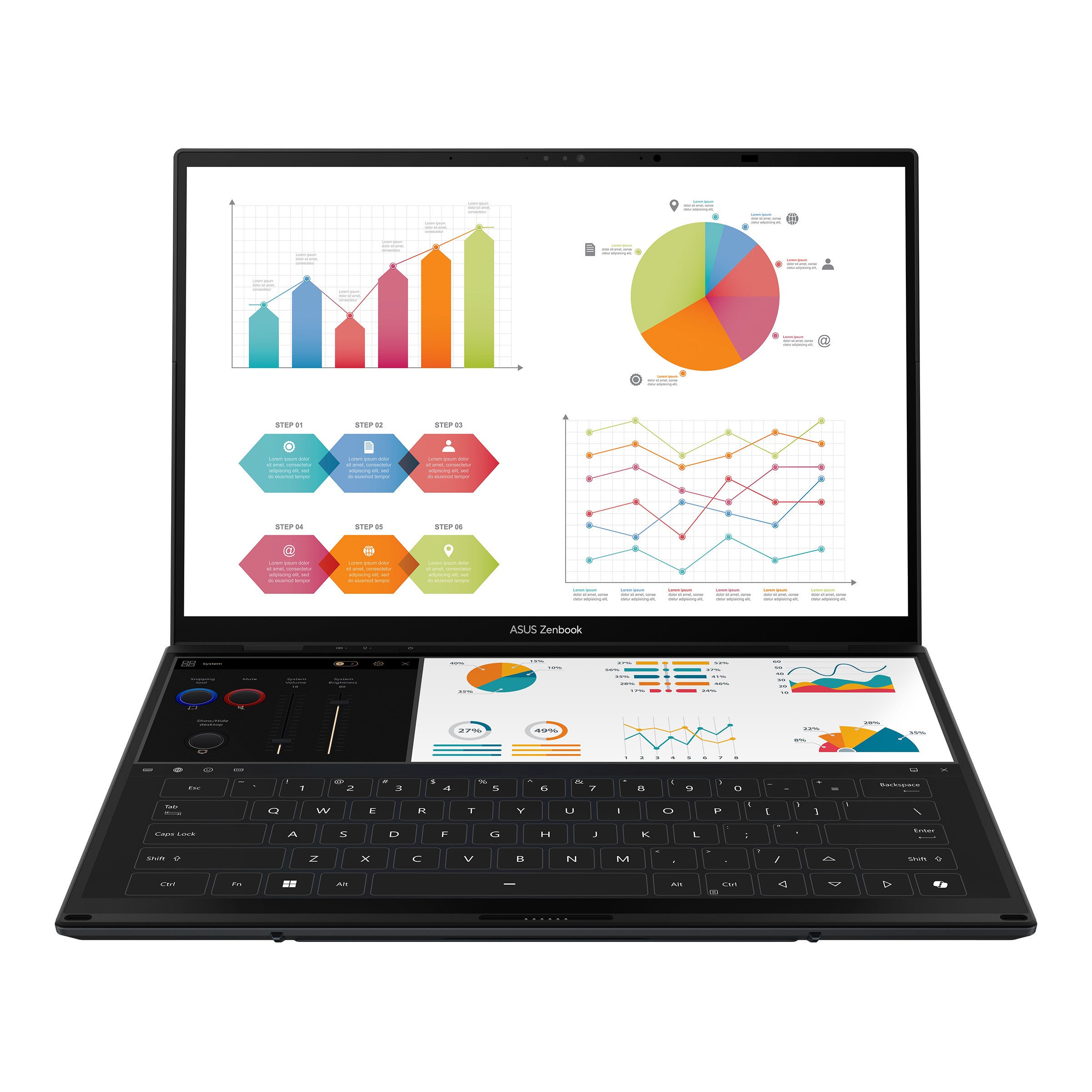 Asus Zenbook Duo Oled Evo UX8406CA-PZ062W Intel Core Ultra 7-255H 32GB 1TB SSD 14"3K Windows 11 Home