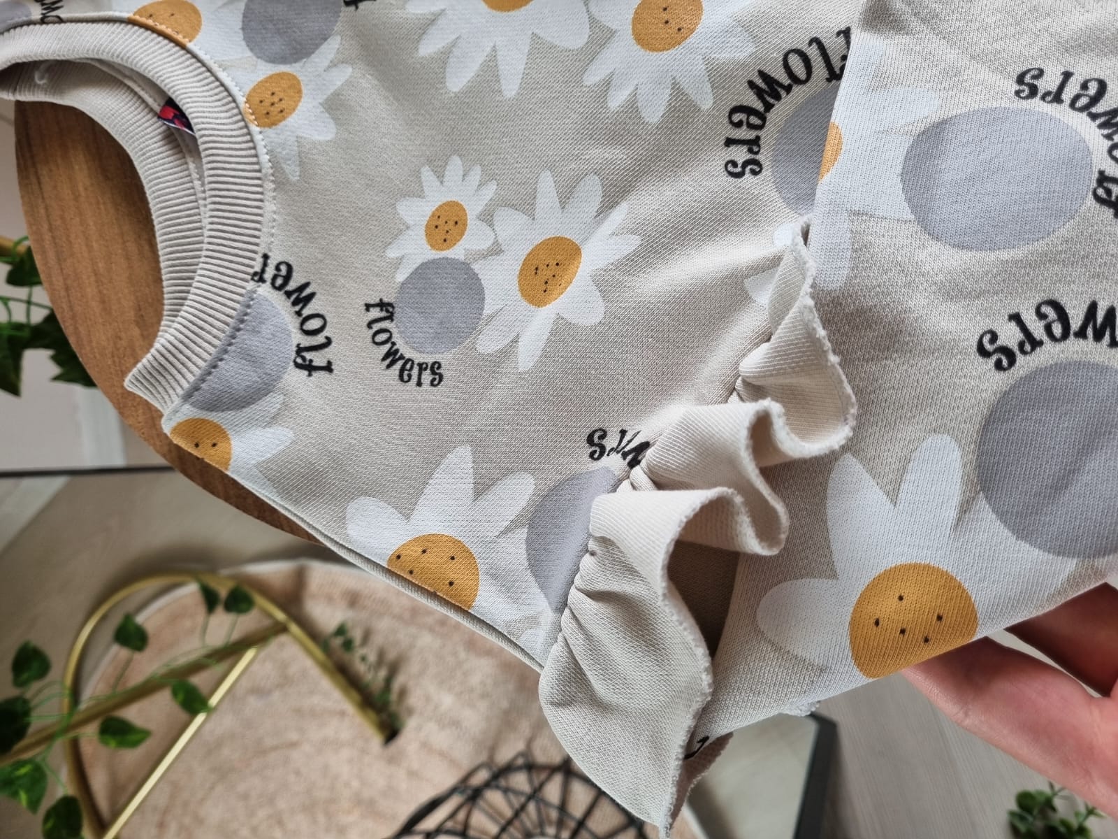 Papatya Baskılı Taytlı Takım 3 ip Şardonsuz