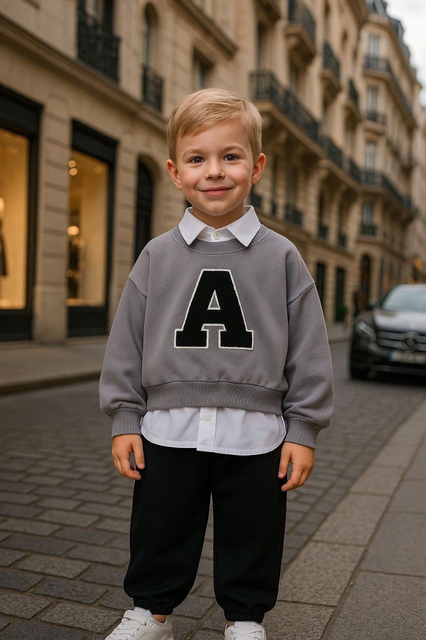 Balon Pantolon ve Gömlek Detay Takım