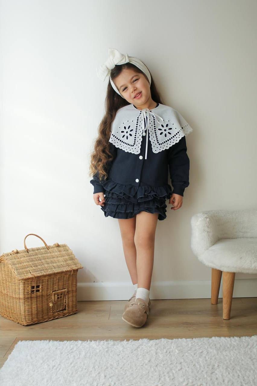 Vintage Yaka Etekli Takım