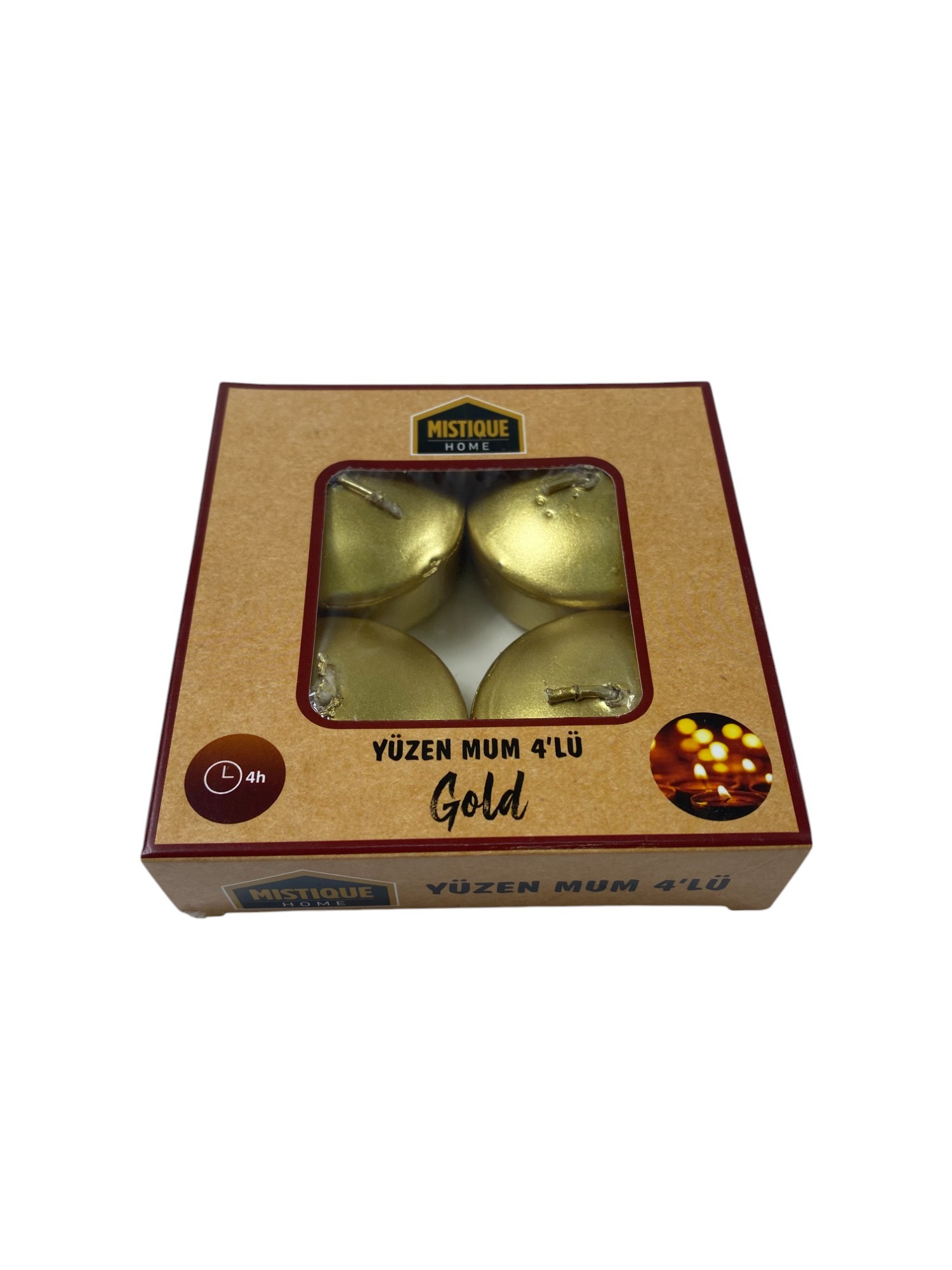 4 LÜ YÜZEN MUM GOLD