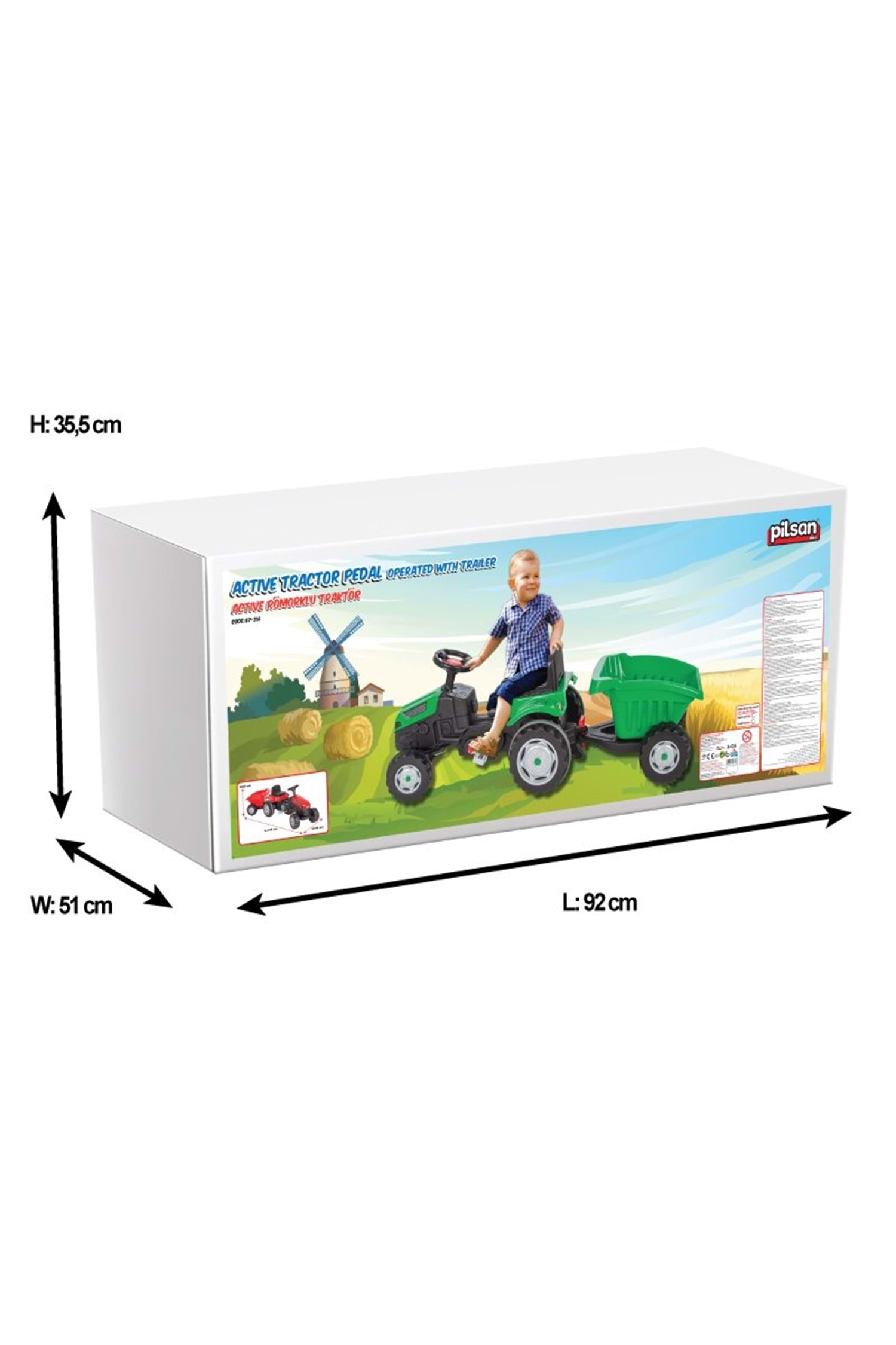 AKTİVİTE TRAKTÖR PEDALLI RÖMORKLU