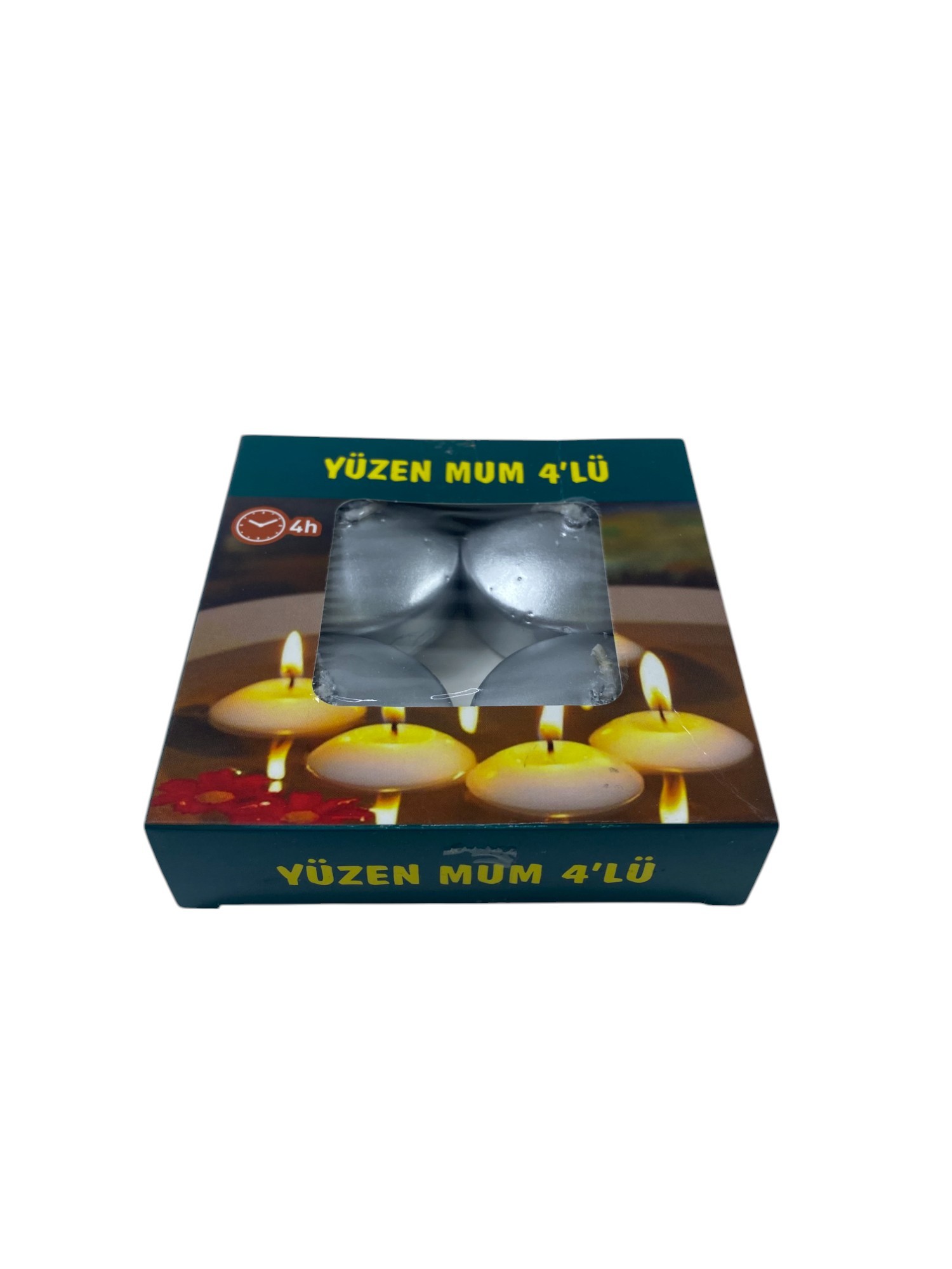 4 LÜ YÜZEN MUM SILVER