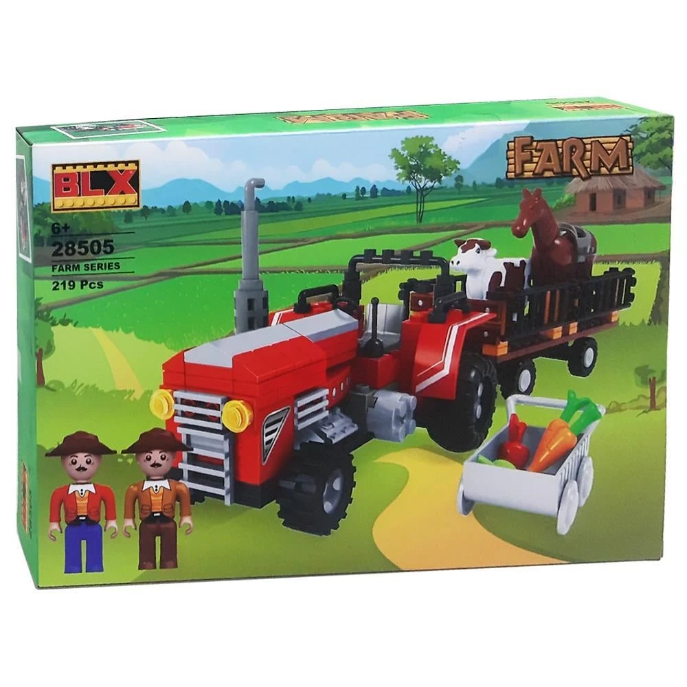 219 PARÇA RÖMORKLU TRAKTÖR VE ATLAR LEGO SETİ