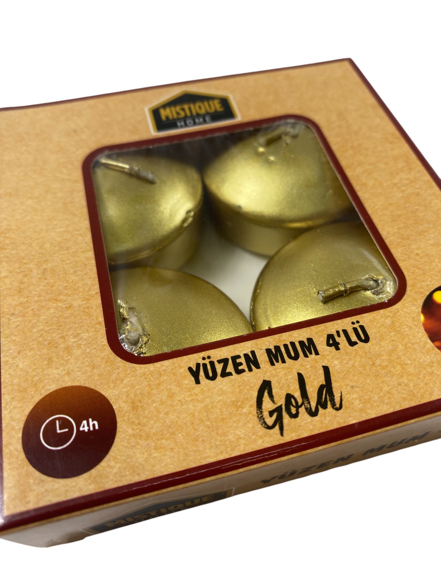 4 LÜ YÜZEN MUM GOLD