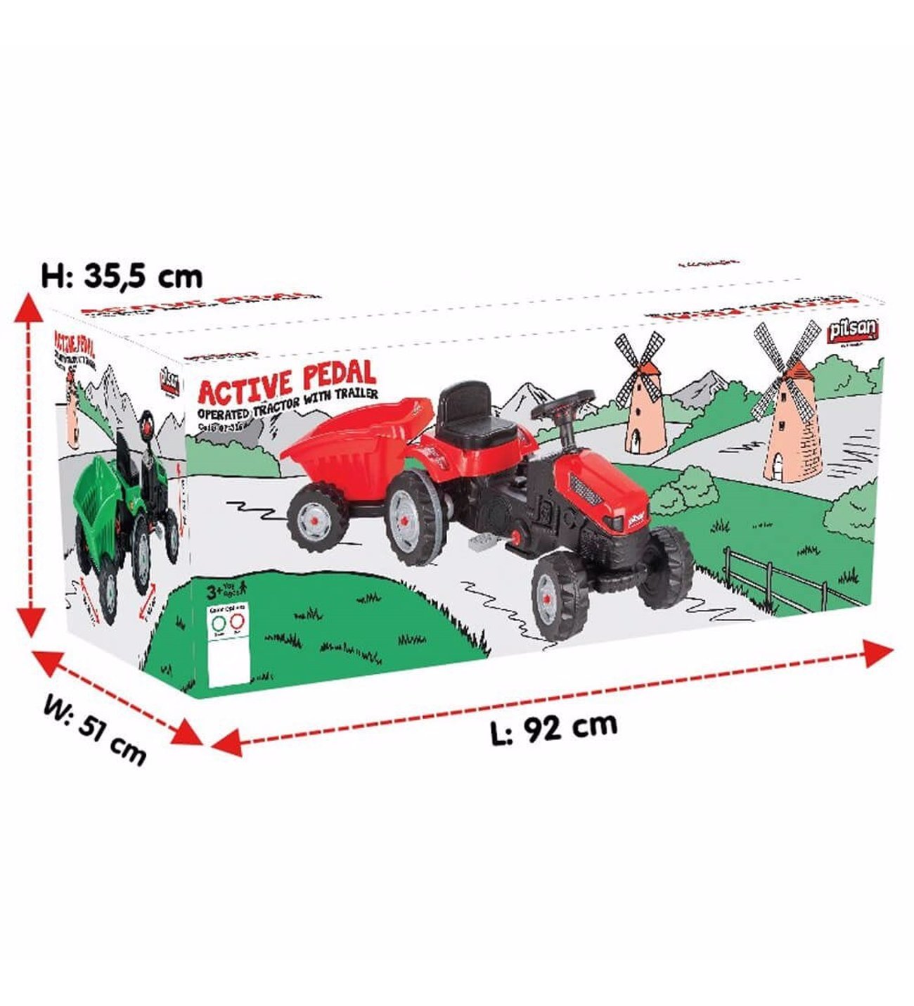 AKTİVİTE TRAKTÖR PEDALLI RÖMORKLU