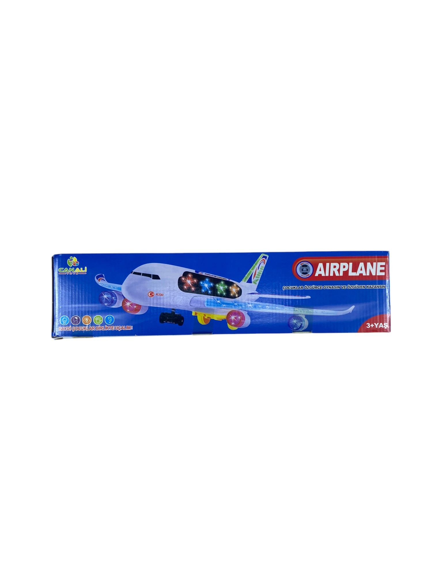 A330 IŞIKLI SESLİ PİLLİ UÇAK KUT KL36