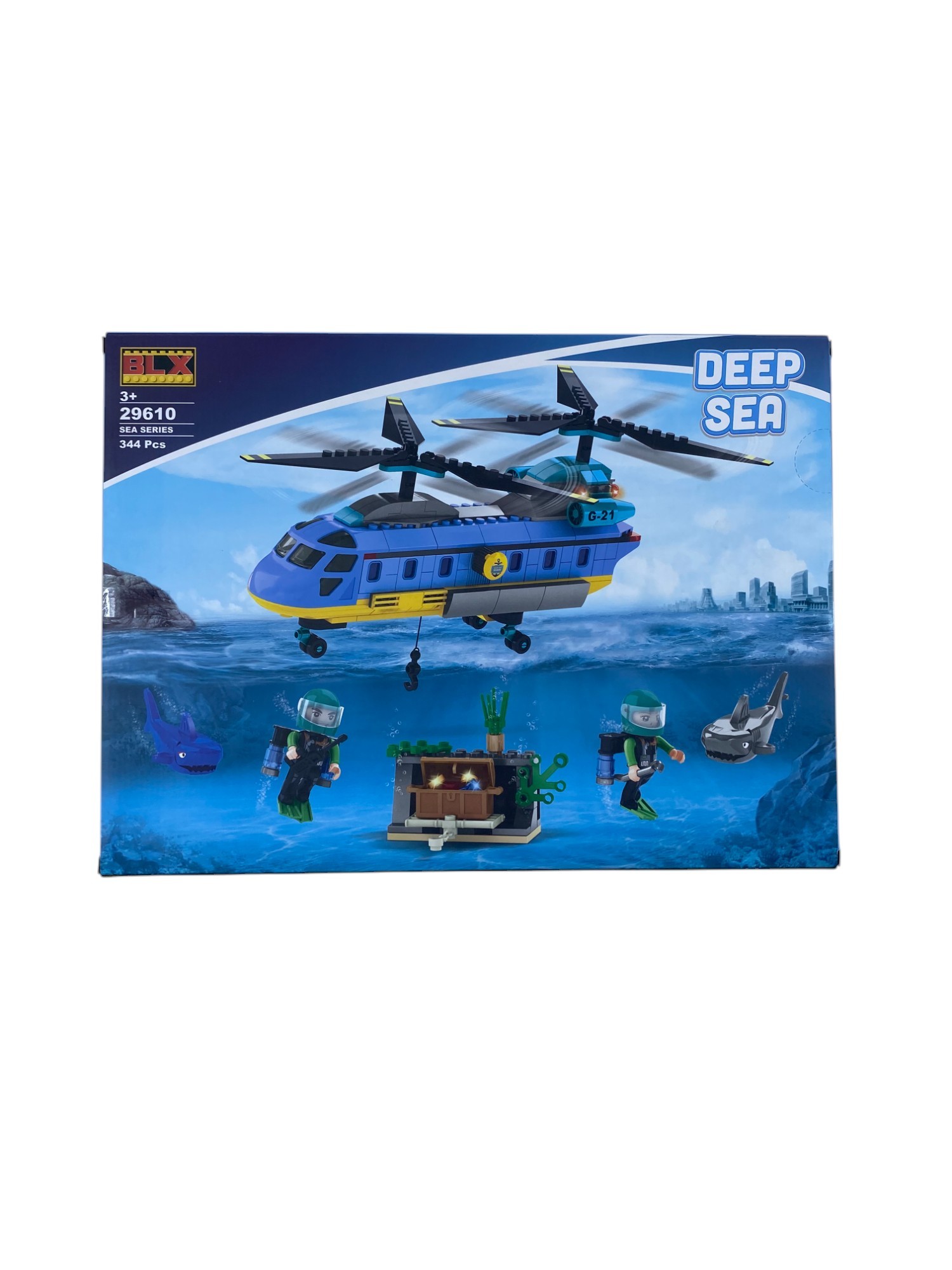 344 PARÇA LEGO HELİKOPTERLİ DERİN DENİZ SETİ