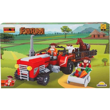 219 PARÇA RÖMORKLU TRAKTÖR VE ATLAR LEGO SETİ