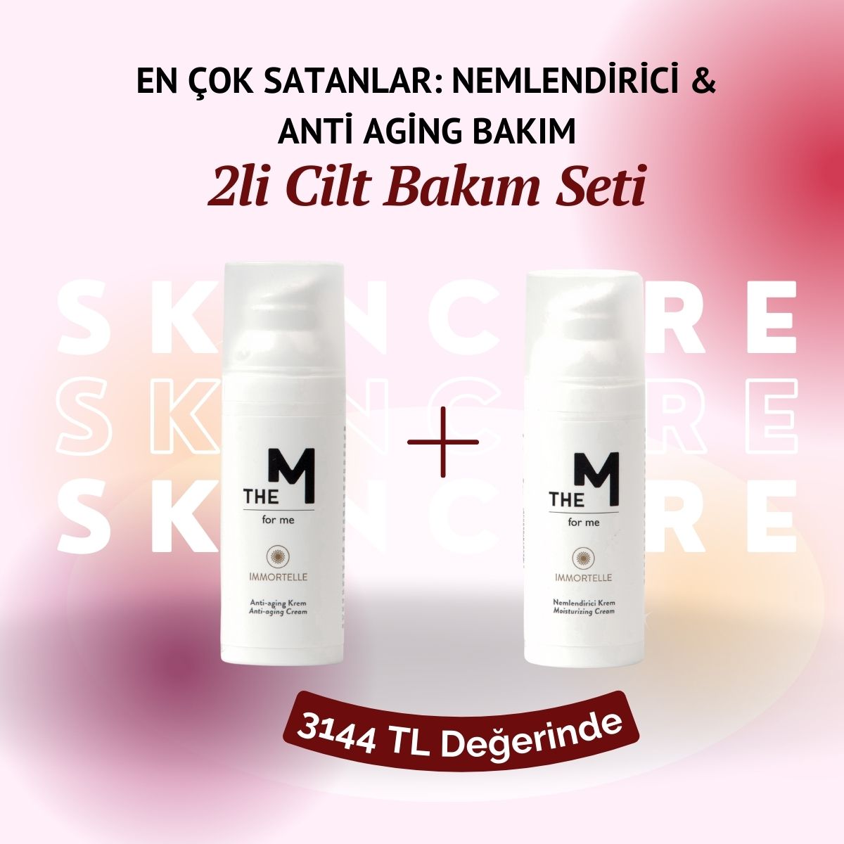 Nemlendirici Krem (50 ml) + Anti-aging Krem ( 50 ml) | 2'li Bakım Seti